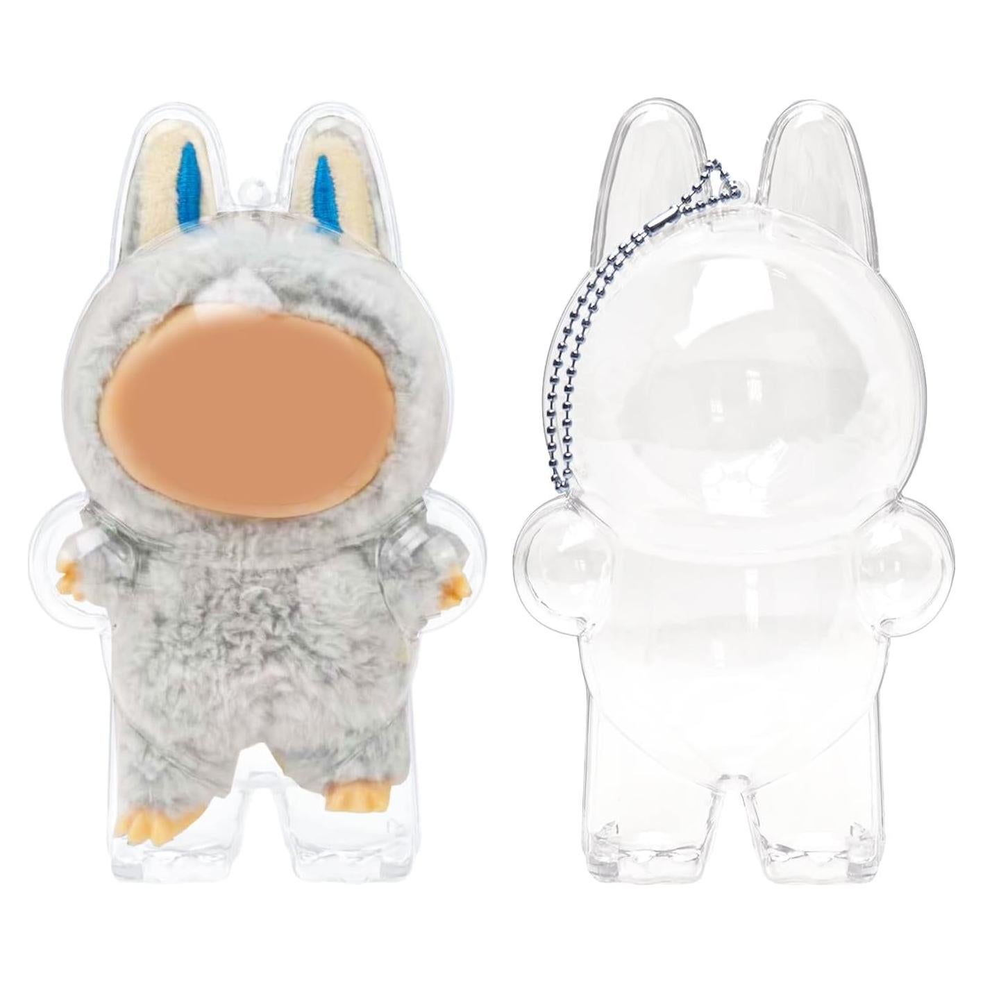 Funda Protectora Acrílica Labubu De Pie 10.5x9x17.5cm