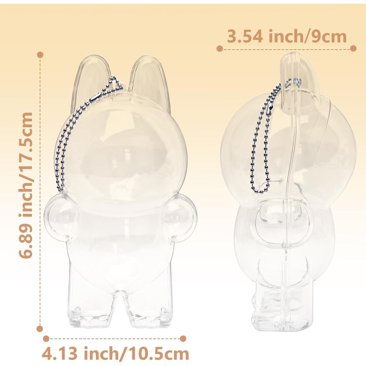 Funda Protectora Acrílica Labubu De Pie 10.5x9x17.5cm