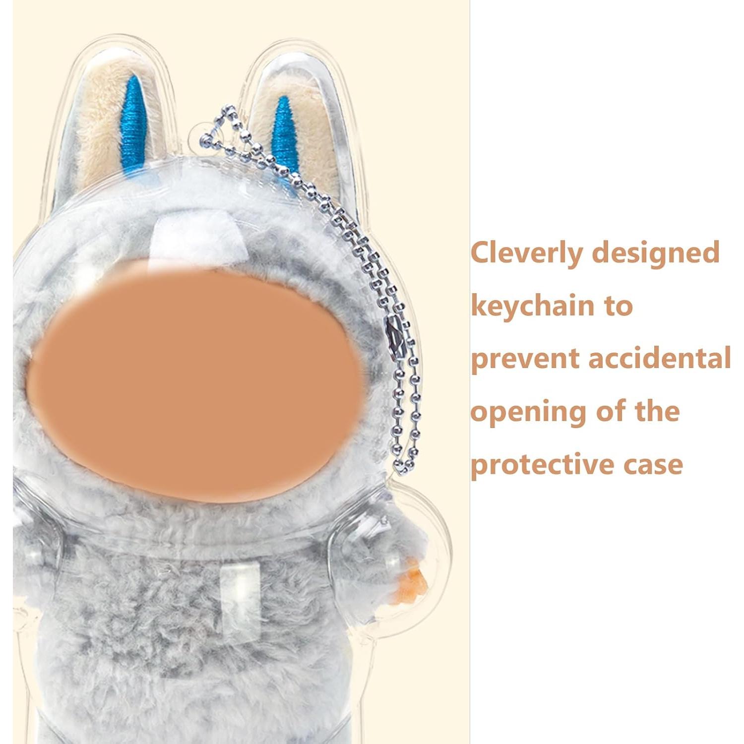 Funda Protectora Acrílica Labubu De Pie 10.5x9x17.5cm