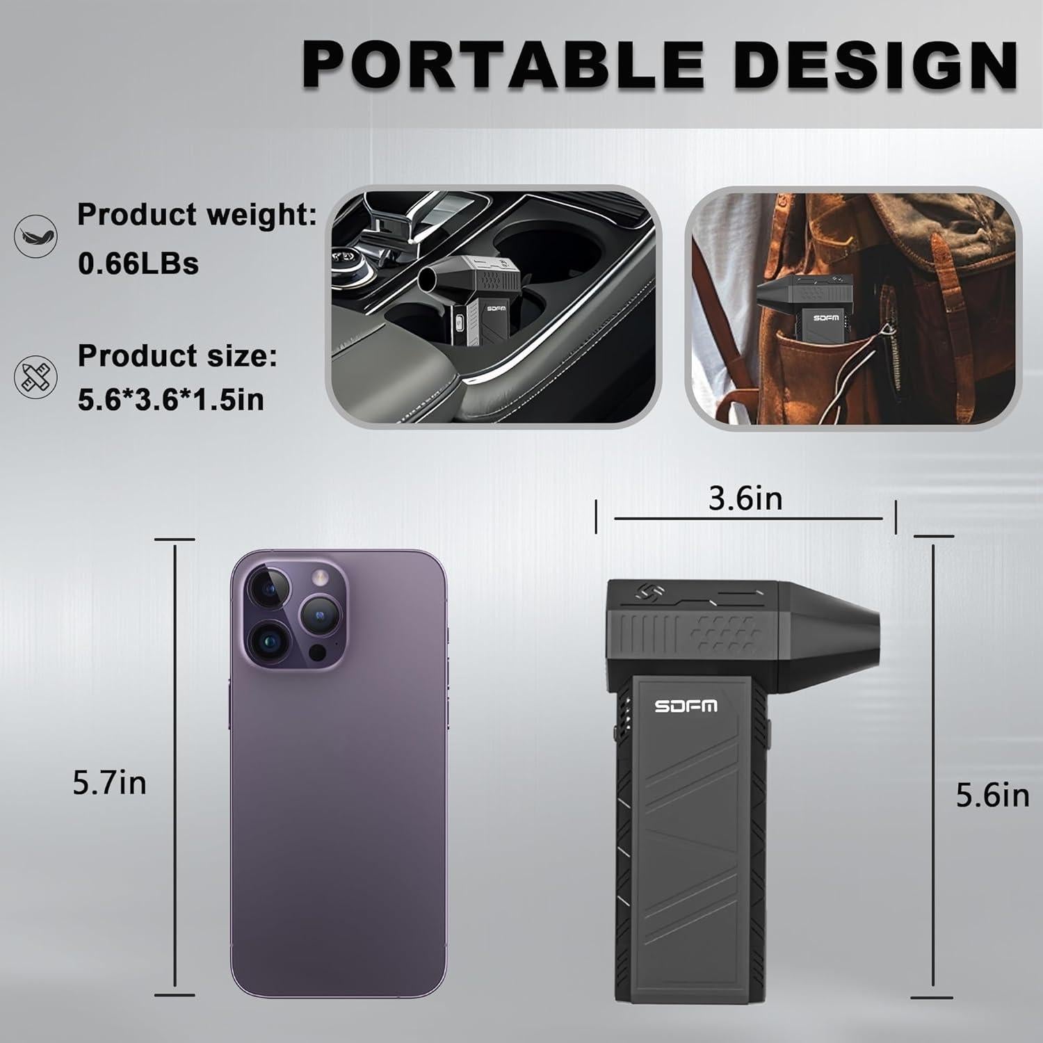 Soplador de Aire Eléctrico SDFM X3 3 Velocidades 0.31kg