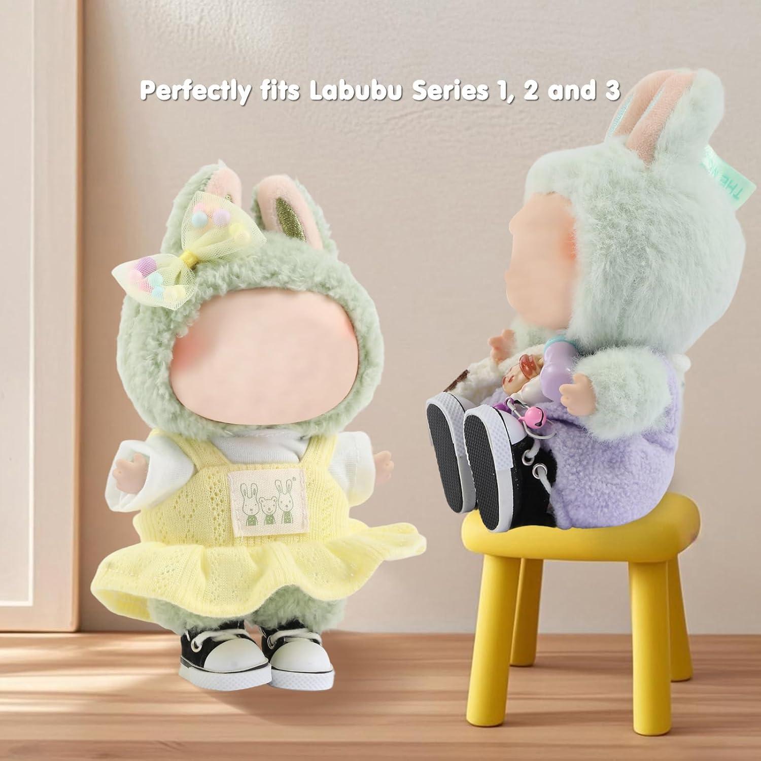 Zapatos de muñeca Ciunura Lona Negra 3.78 cm para Bubu