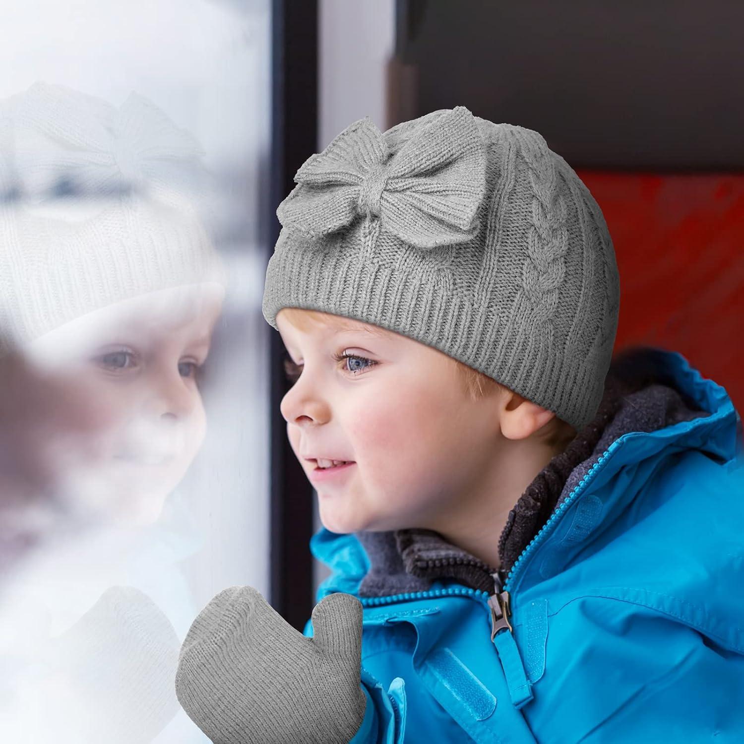 Set de Gorro y Guantes Satinior 3 Piezas para Niños 0-6 Años