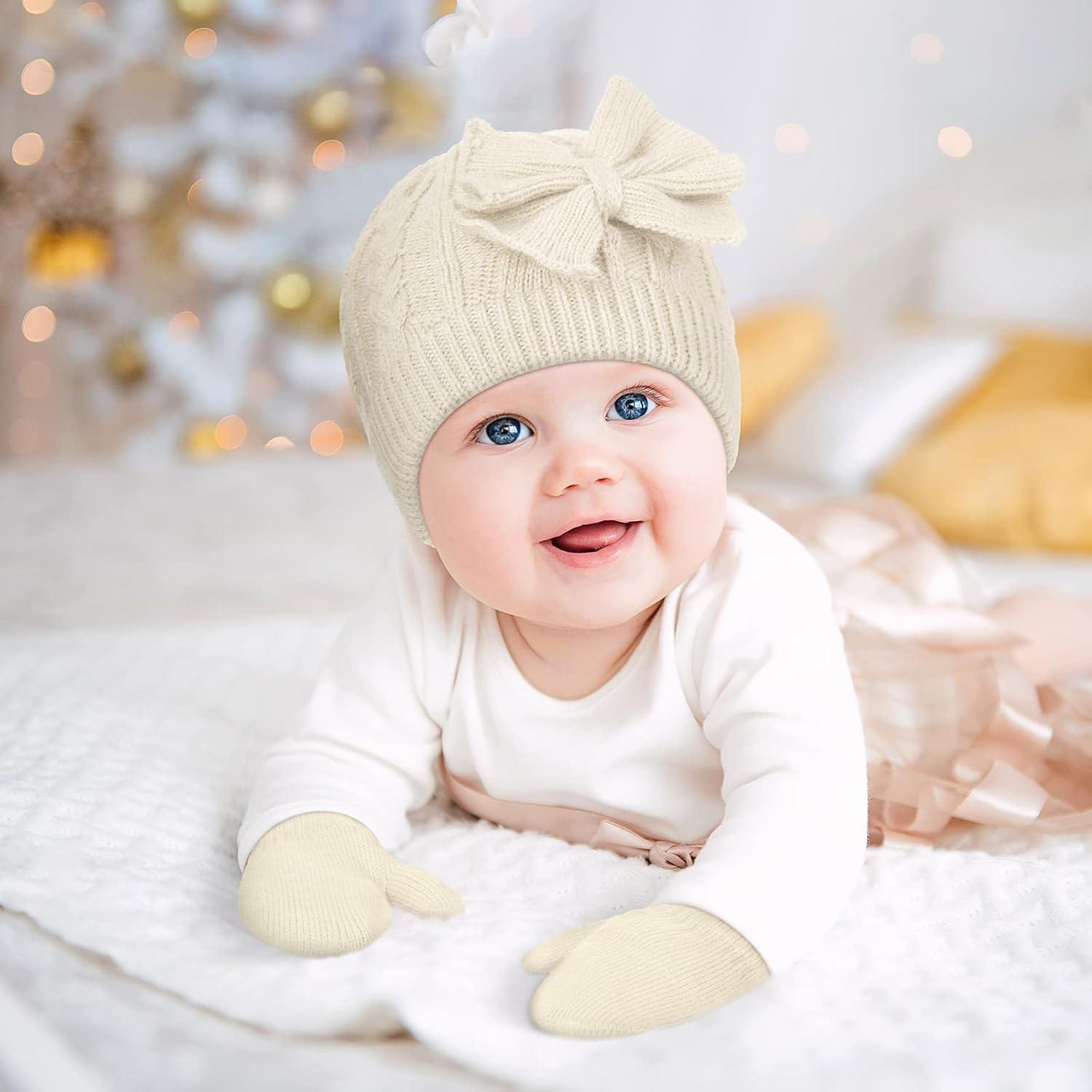 Set de Gorro y Guantes Satinior 3 Piezas para Niños 0-6 Años