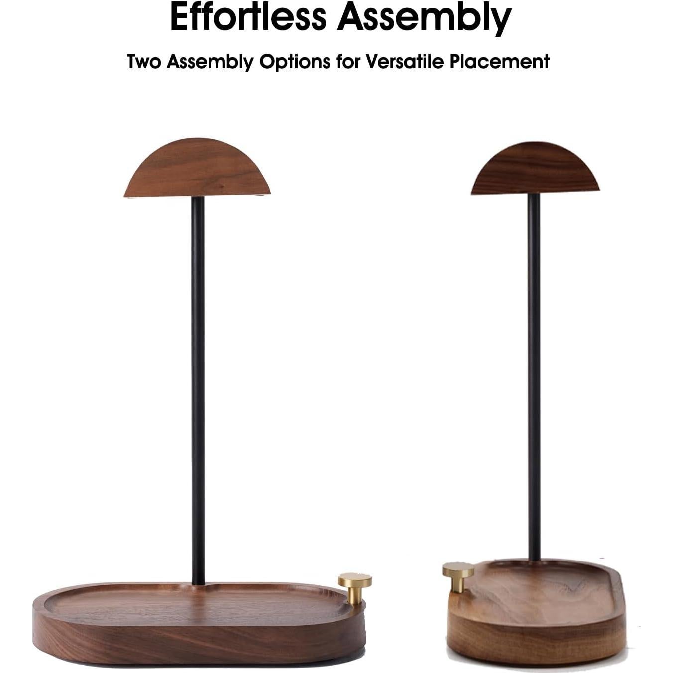 Soporte para Auriculares de Madera NIRVASH E01 con Almacenamiento