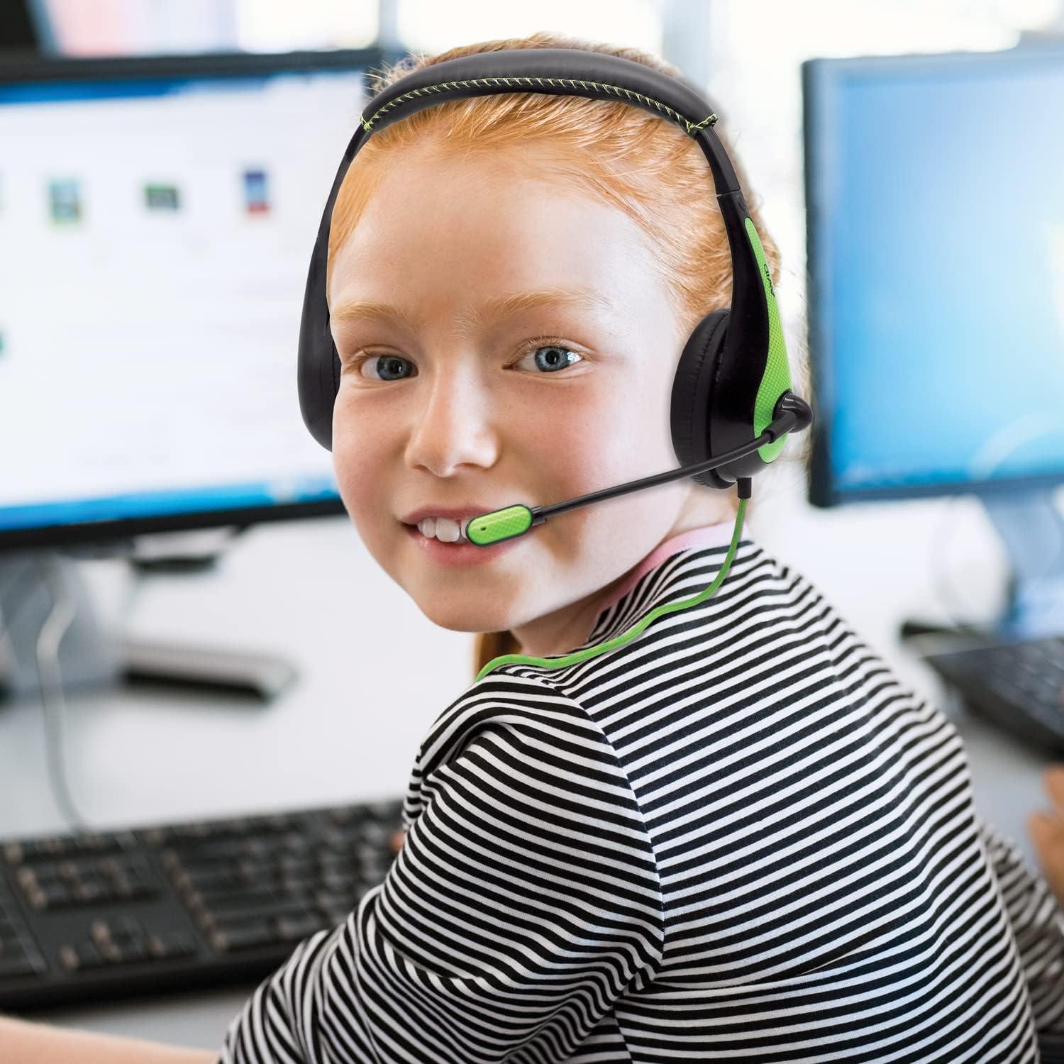 Auriculares Estéreo On-Ear Avid AE-36 Verdes con Micrófono - Paquete de 10