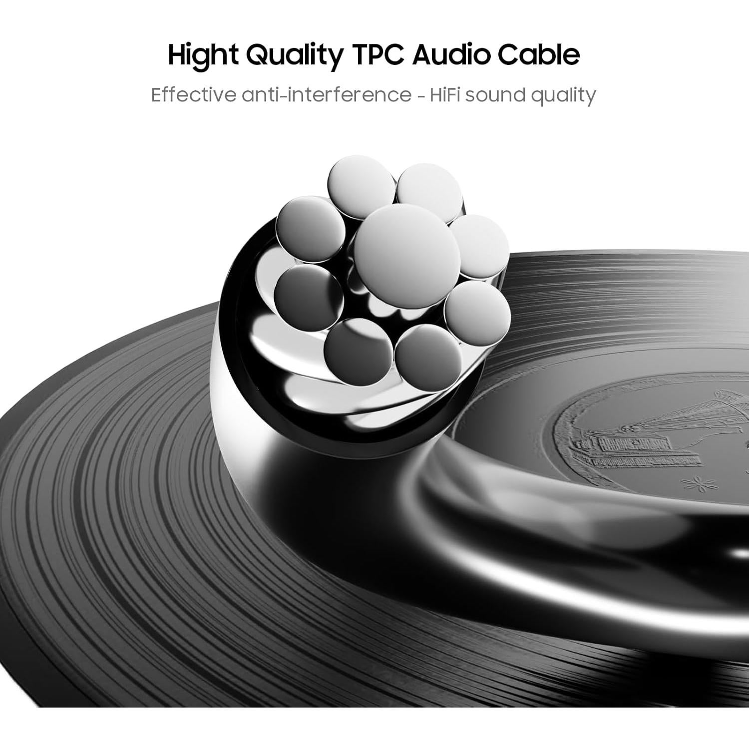 Cable de Reemplazo BASN BC100 MMCX Trenzado de Cobre 1.27m