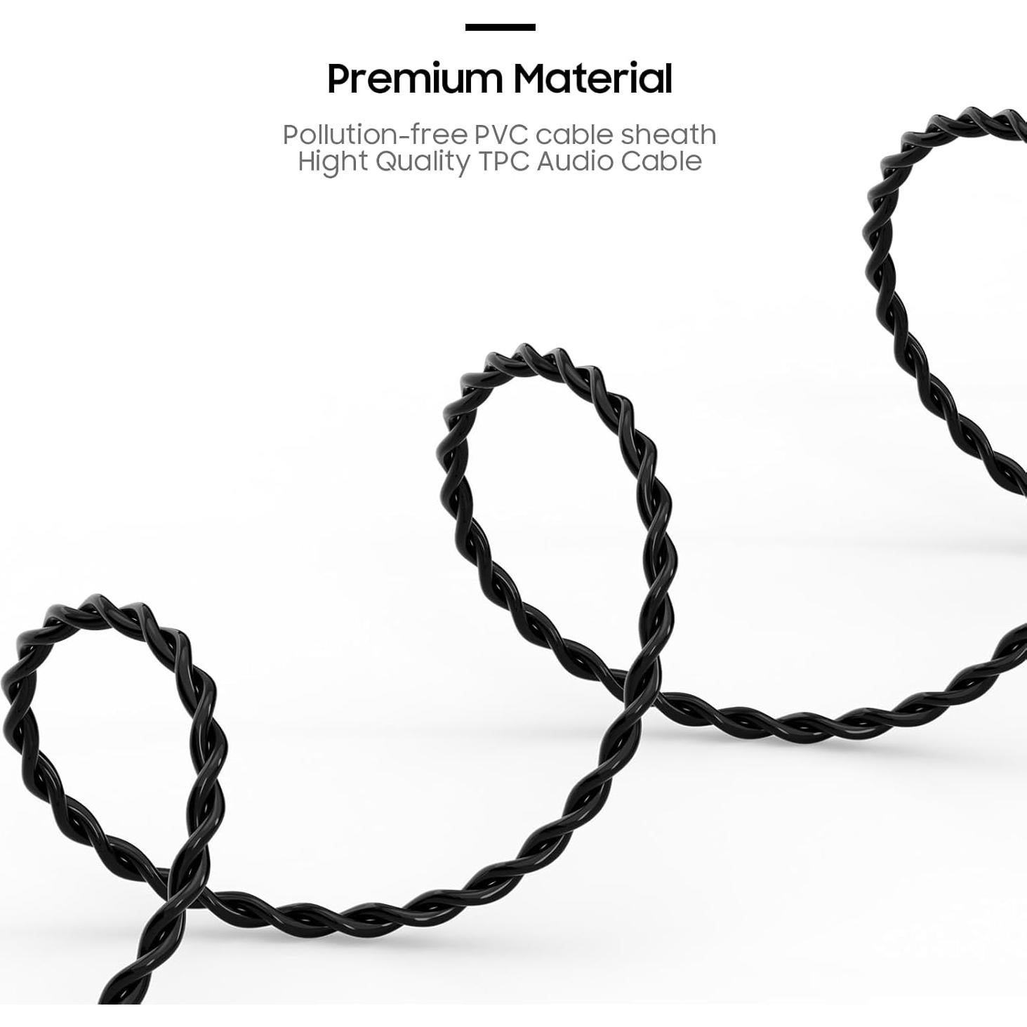 Cable de Reemplazo BASN BC100 MMCX Trenzado de Cobre 1.27m