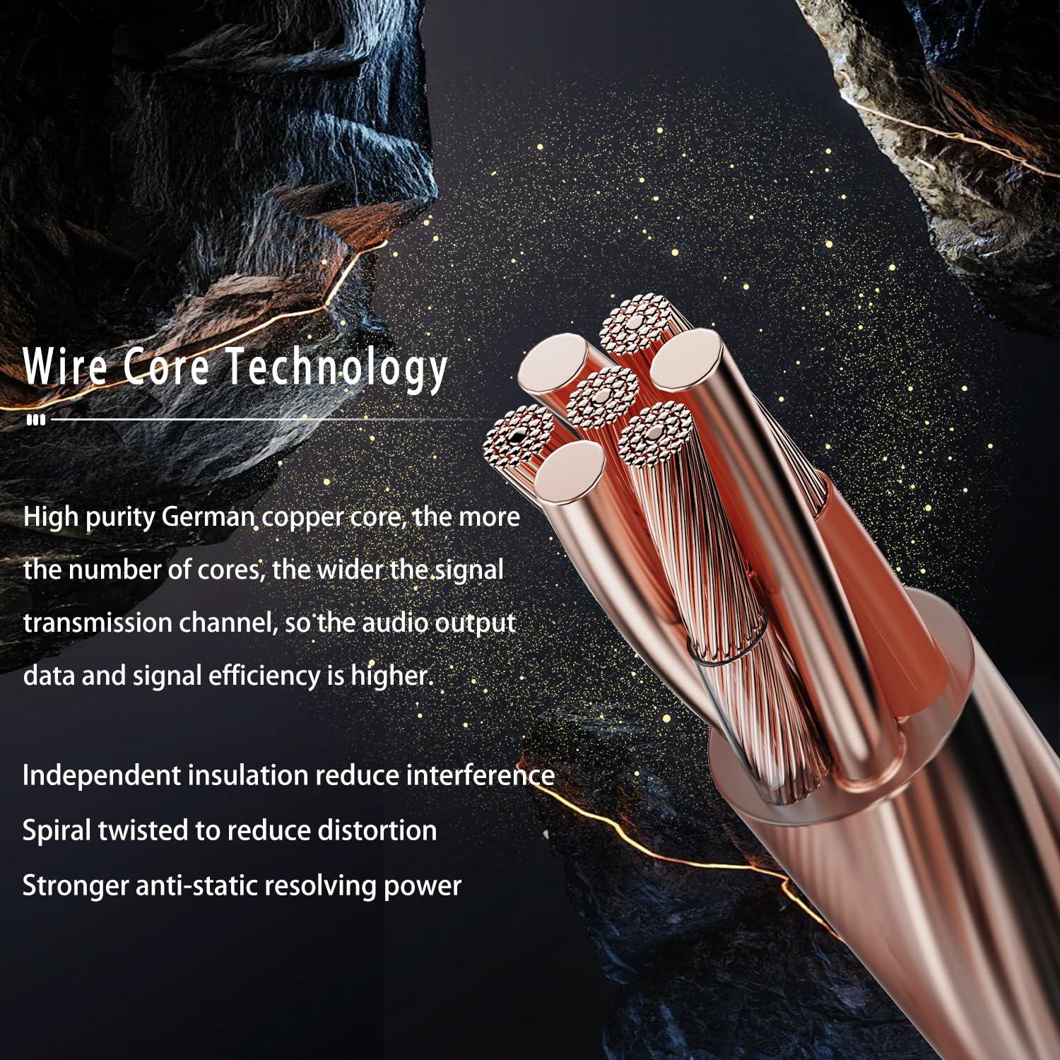 Cable de Cobre Alemán 8N FAAEAL 1.5m 3.5mm para Auriculares Sennheiser