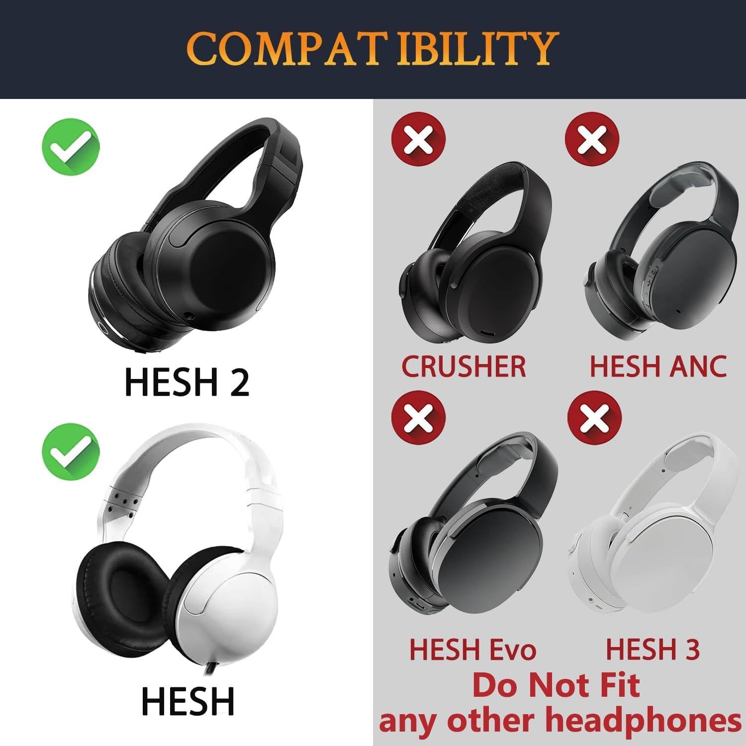 Almohadillas de Gel Refrigerante SOULWIT para Auriculares Hesh 2