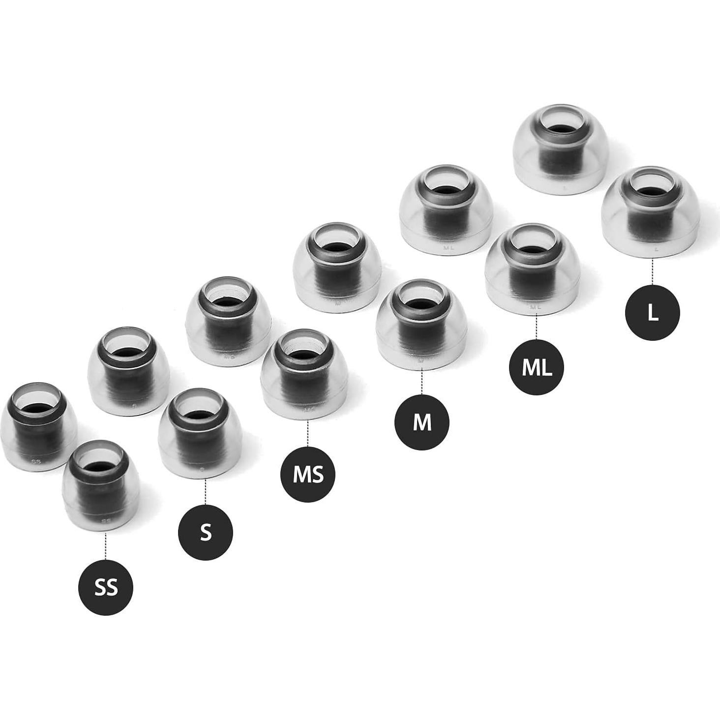 Puntas de Auriculares AZLA Crystal Standard L - Reemplazo con Cancelación de Ruido