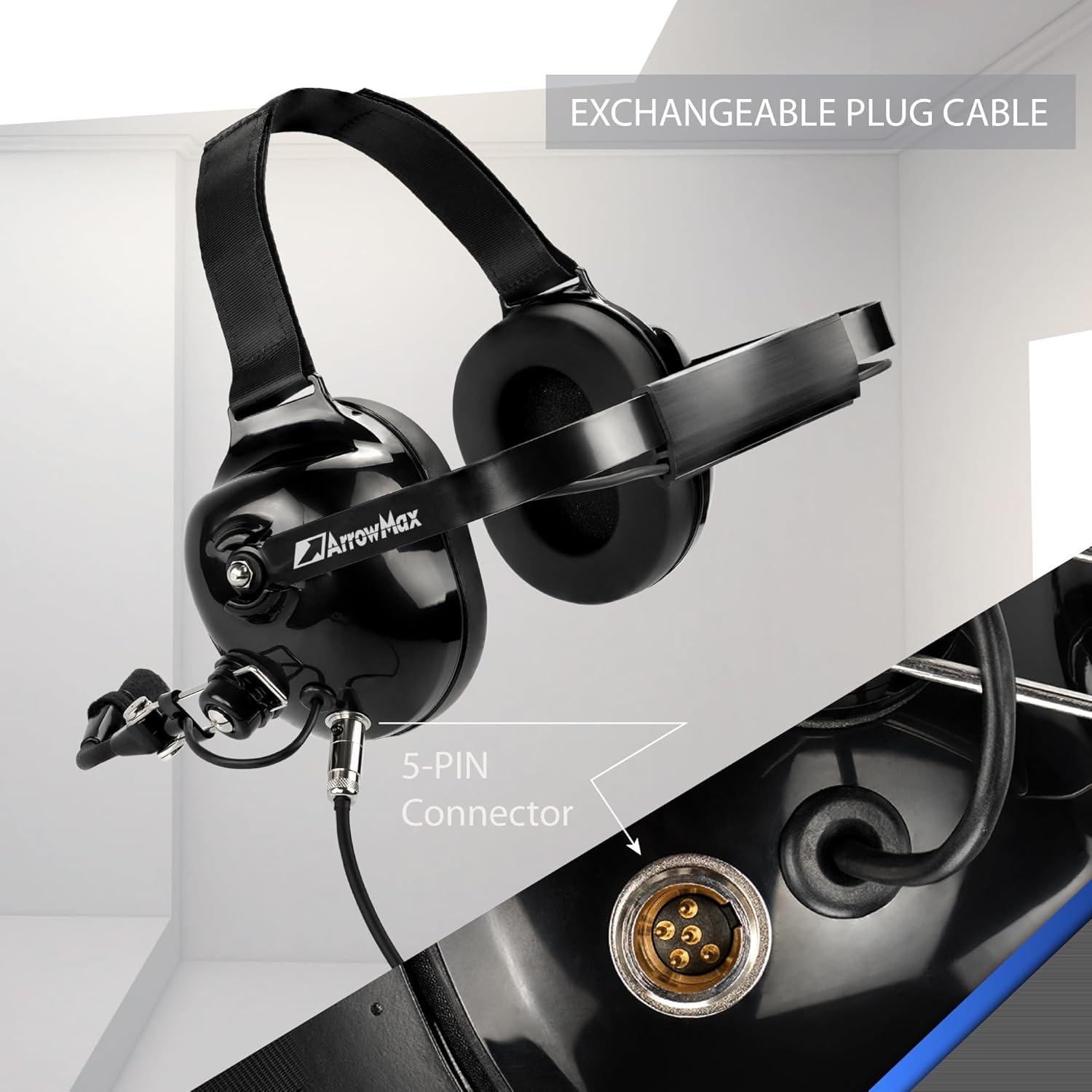 Auriculares Arrowmax AHDH0032 con Cancelación de Ruido - Negro