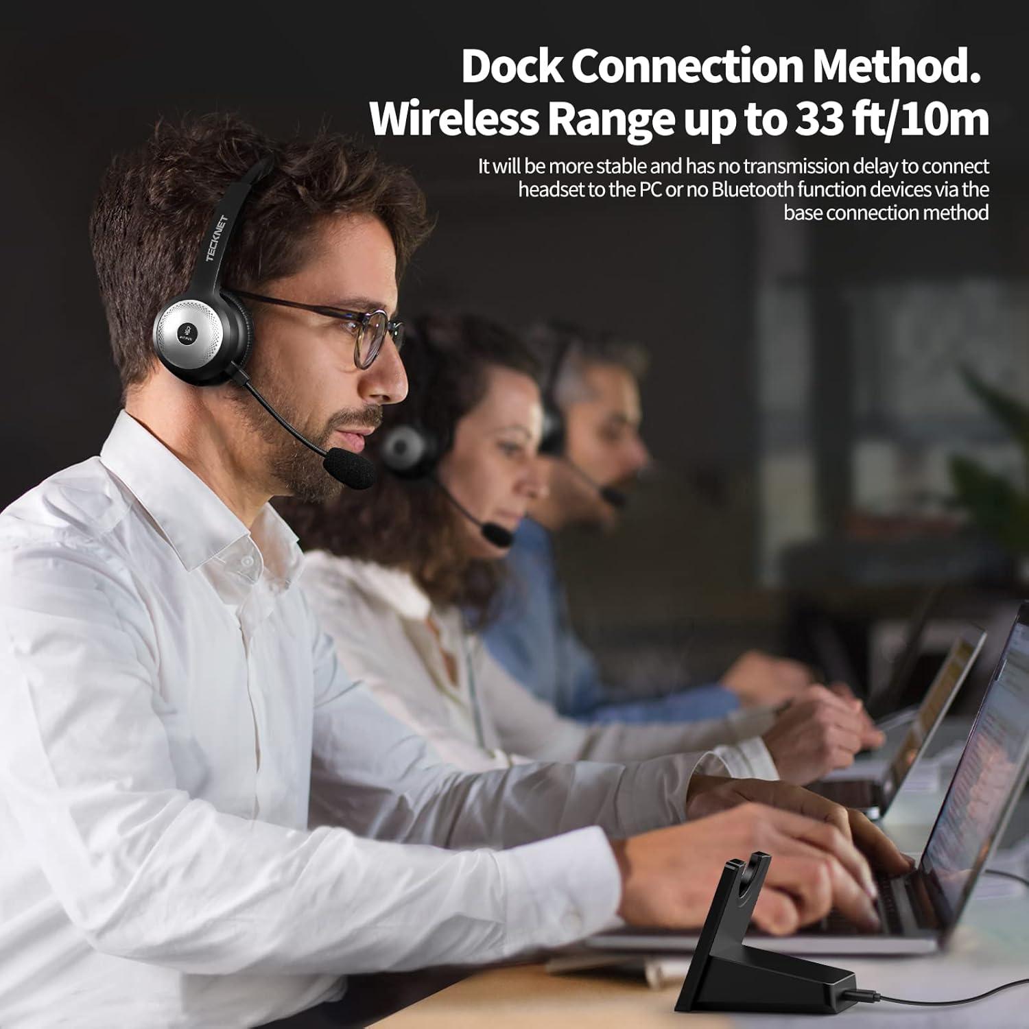 Auriculares Inalámbricos TECKNET TK-HS003 con Cancelación de Ruido