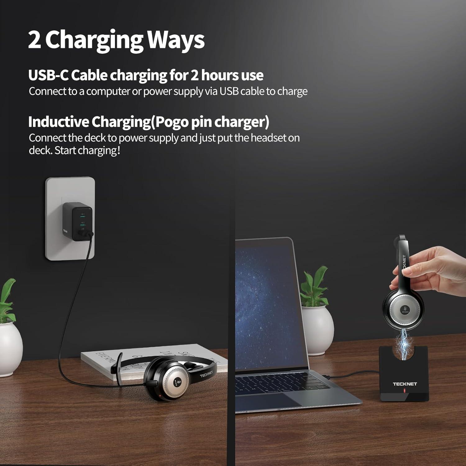 Auriculares Inalámbricos TECKNET TK-HS003 con Cancelación de Ruido