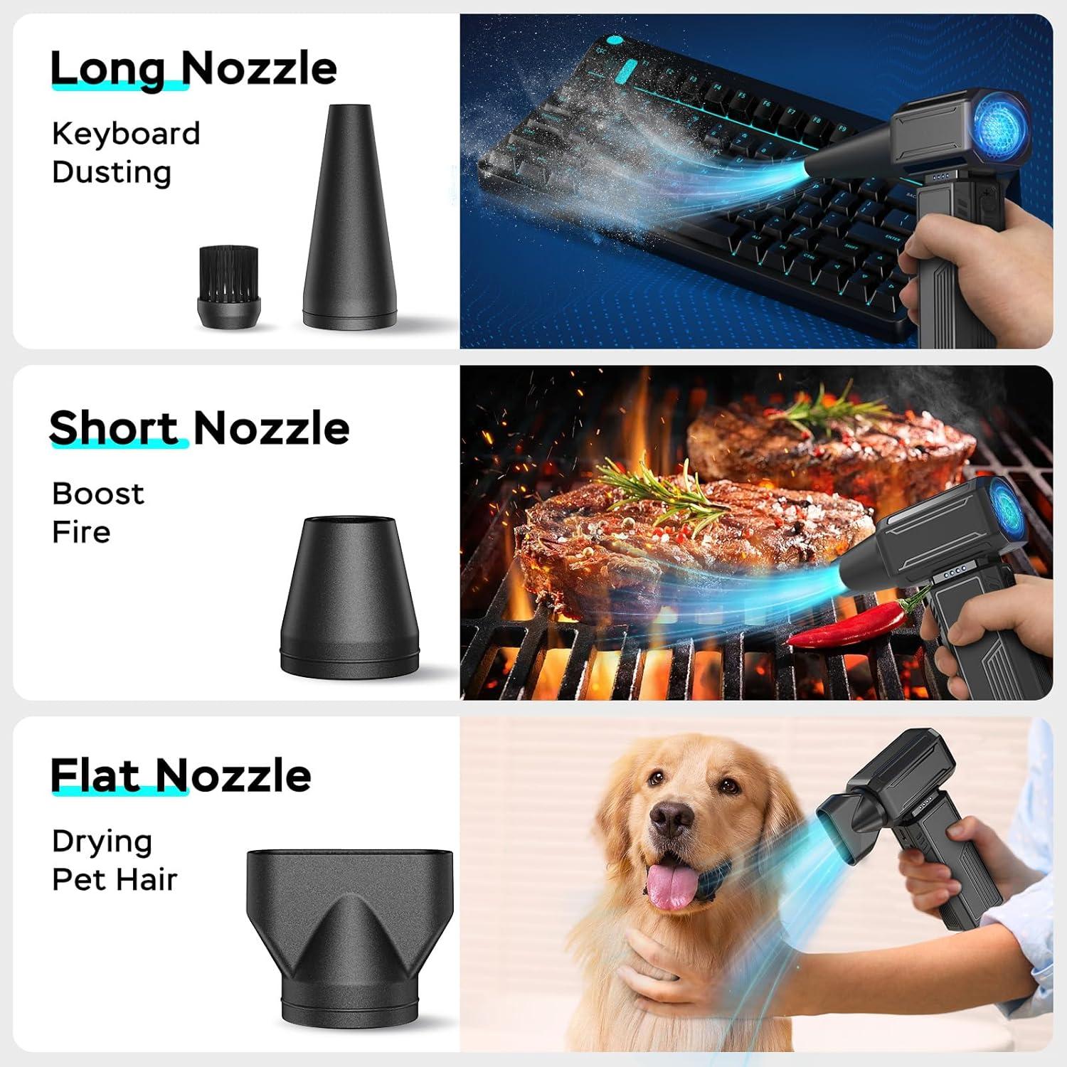 Soplador de Aire Comprimido Dolequ 200000RPM Portátil Negro