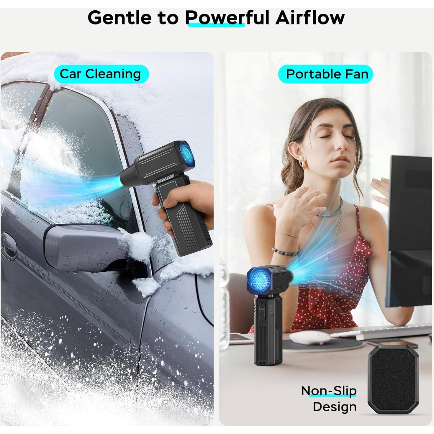 Soplador de Aire Comprimido Dolequ 200000RPM Portátil Negro