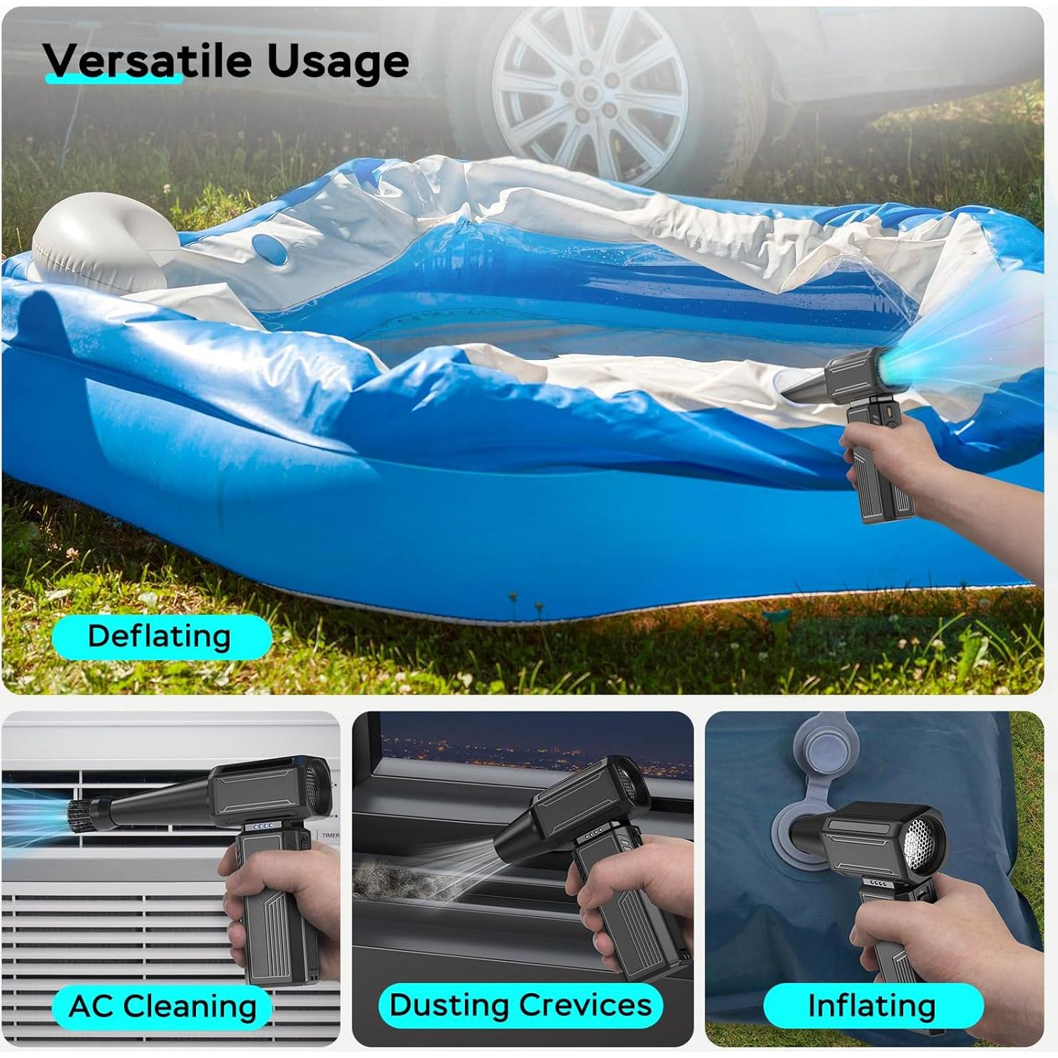 Soplador de Aire Comprimido Dolequ 200000RPM Portátil Negro