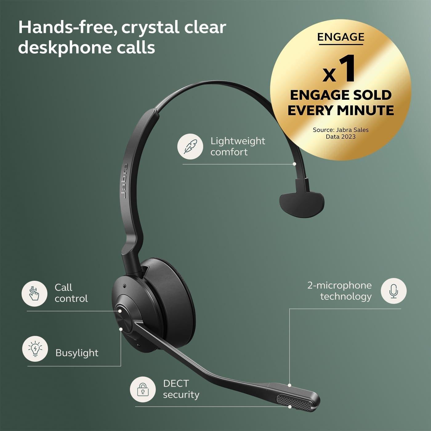 Auriculares Inalámbricos Jabra Engage 45 SE - Bluetooth, 13h Batería