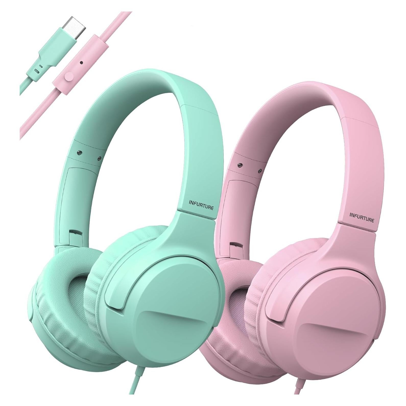 Auriculares INFURTURE USB-C para Niños 2 Paquetes 94dB