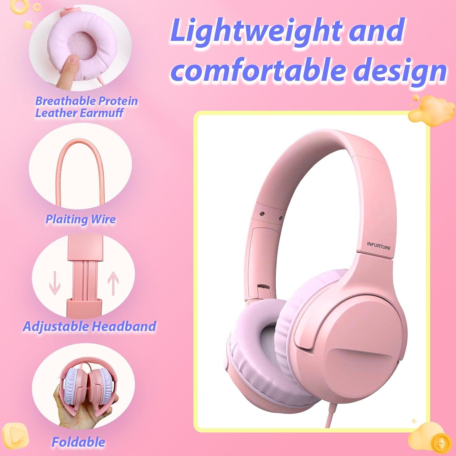 Auriculares INFURTURE USB-C para Niños 2 Paquetes 94dB