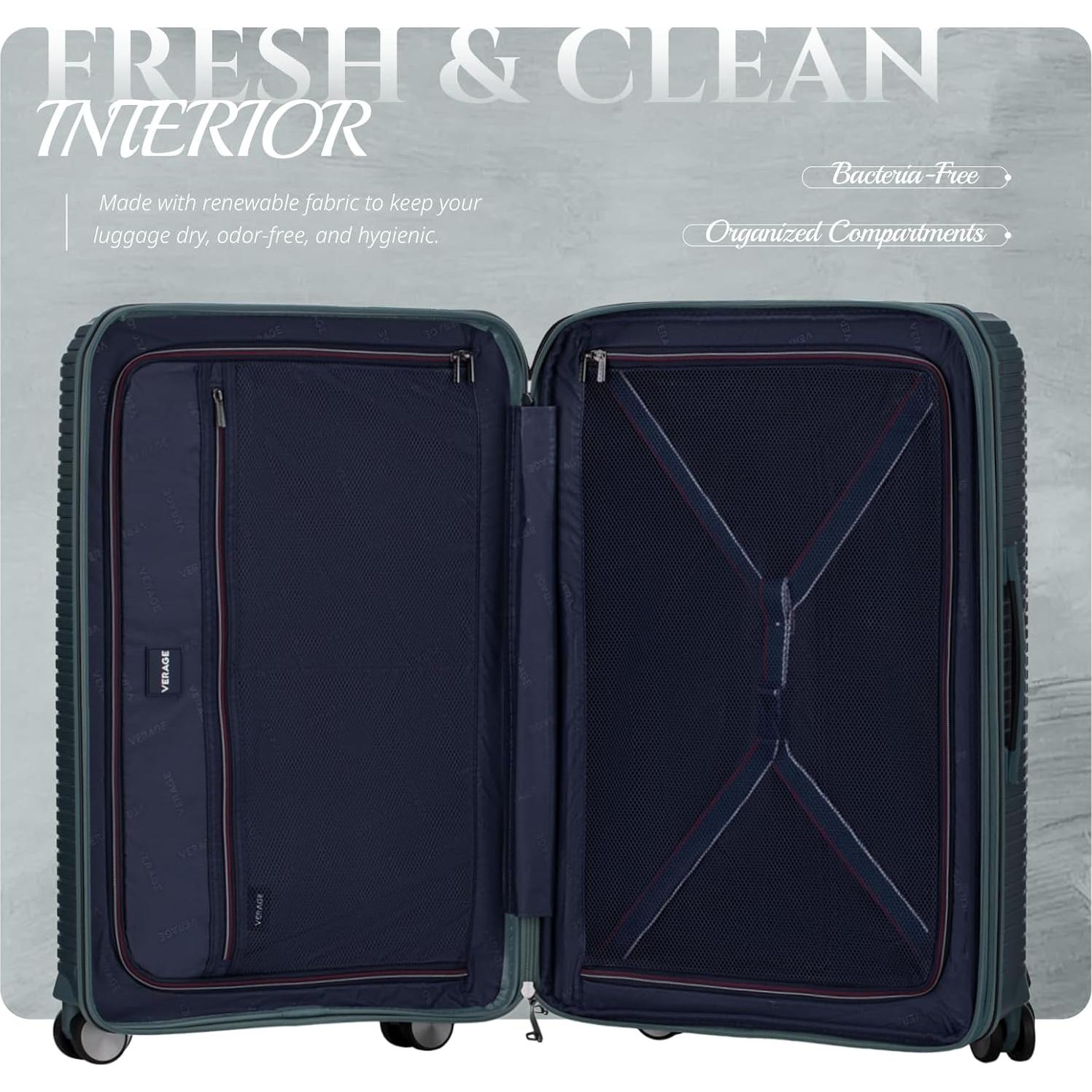 Maleta de Mano Verage 20" Expandible Verde 55x37x20 cm