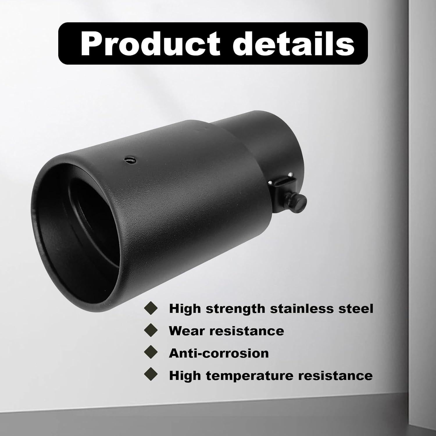 Punta de Escape de Acero Inoxidable Stymart 3.3" Cromada Ajustable