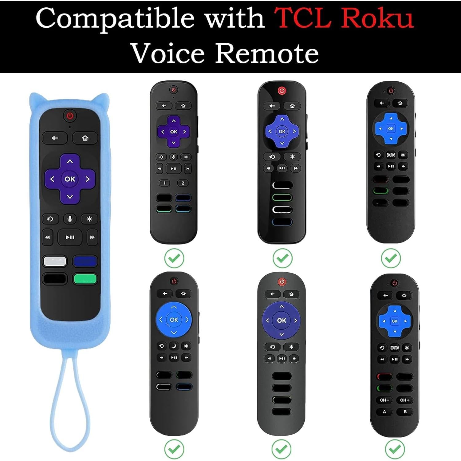 Funda de Control Remoto 2Pack Gavyqier para Roku TCL Hisense