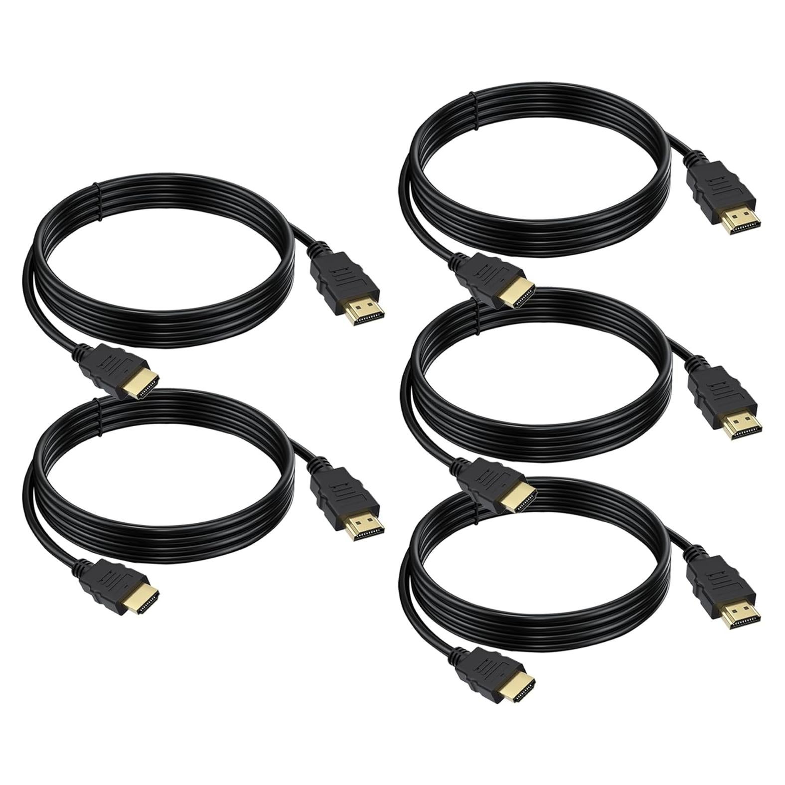 Cable HDMI 1.83 m 4K Vorothin 5-Pack Blindado para TV y Consolas