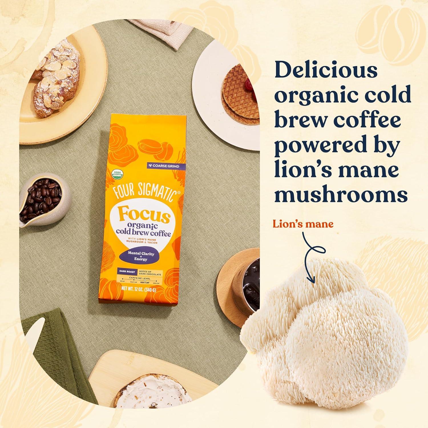 Café Frío Orgánico Cuatro Sigmatic 340 g con Melena de León