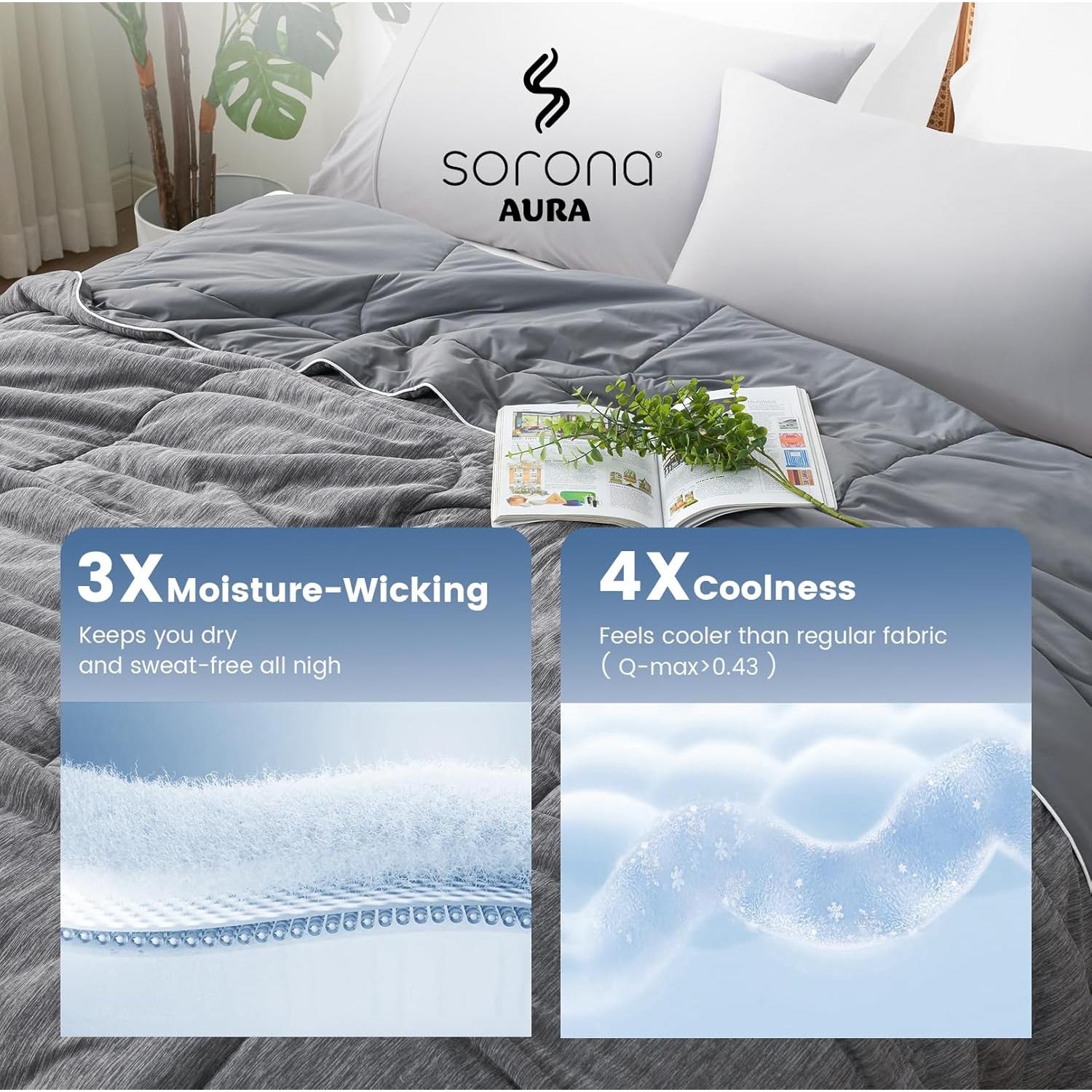 Colcha de Enfriamiento Amélie Home Individual Gris 172.7x228.6cm