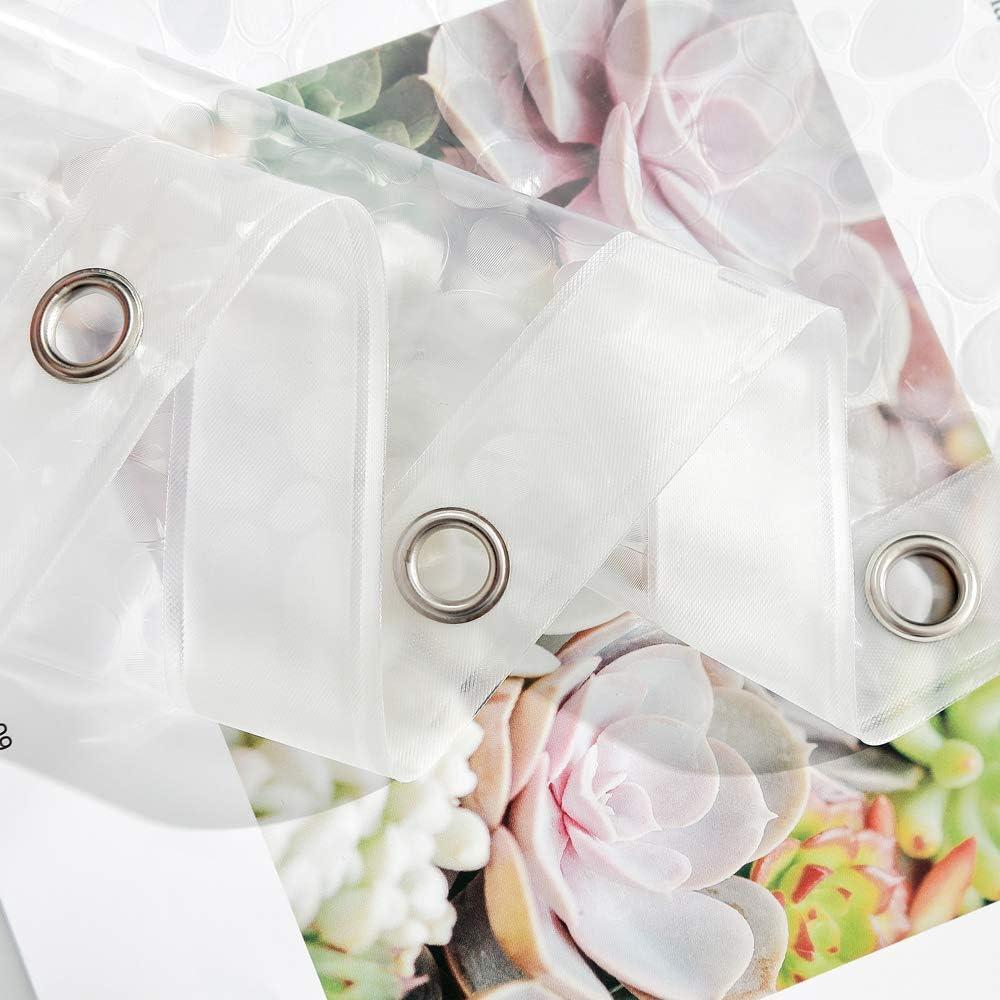 Cortina de Ducha EurCross 137 x 183 cm Semi-Translúcida EVA