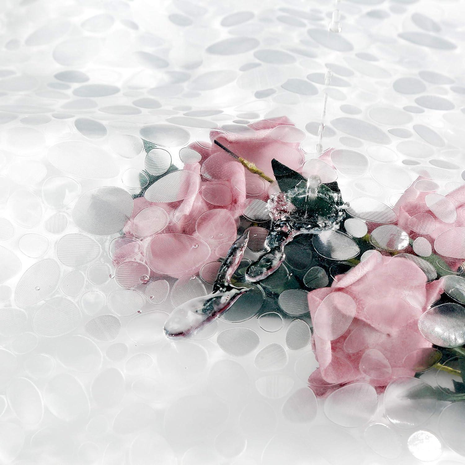 Cortina de Ducha EurCross 137 x 183 cm Semi-Translúcida EVA