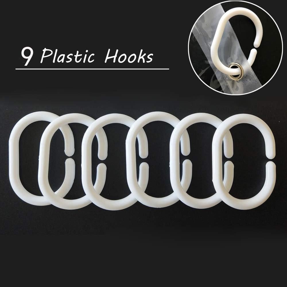 Cortina de Ducha EurCross 137 x 183 cm Semi-Translúcida EVA