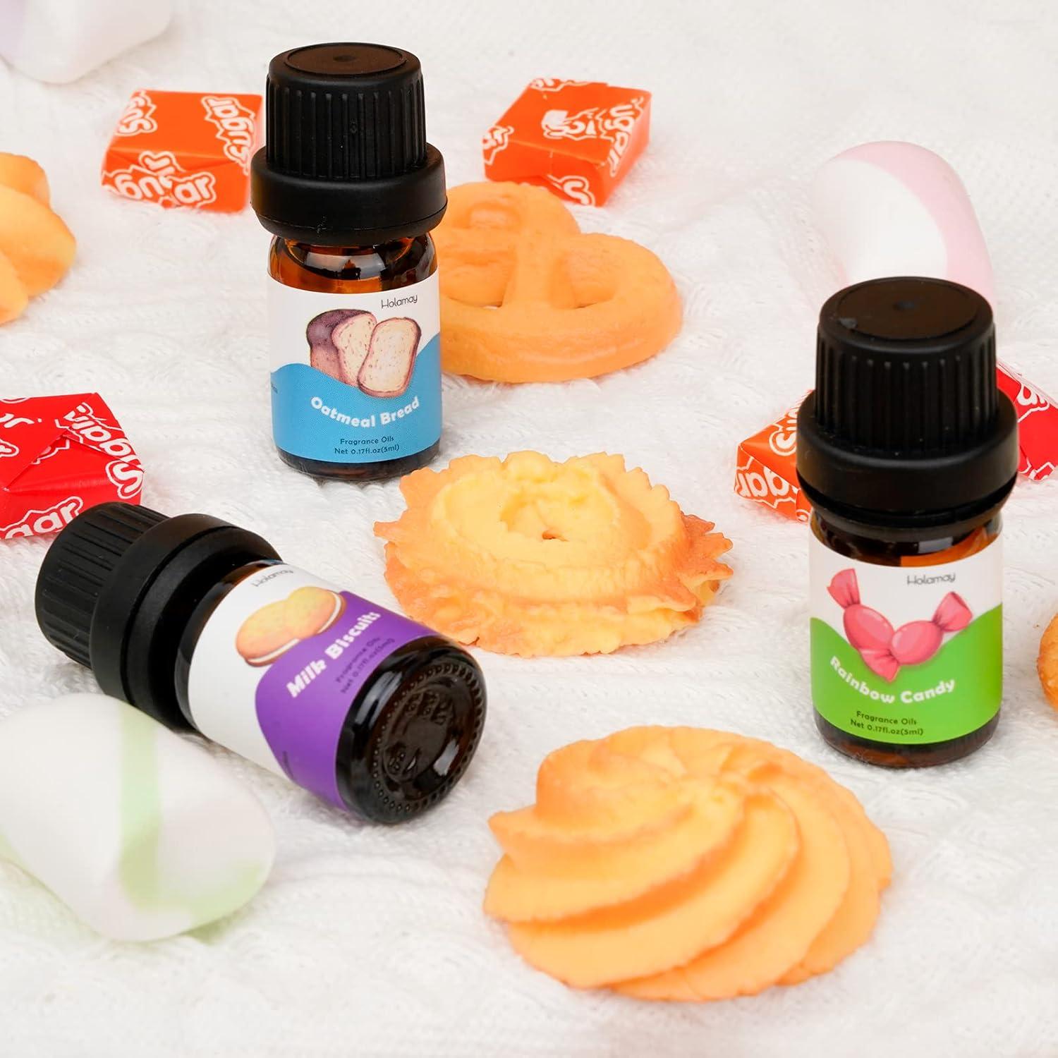 Set de 10 Aceites Aromáticos Holamay 5ml - Vainilla, Manzana, Galletas