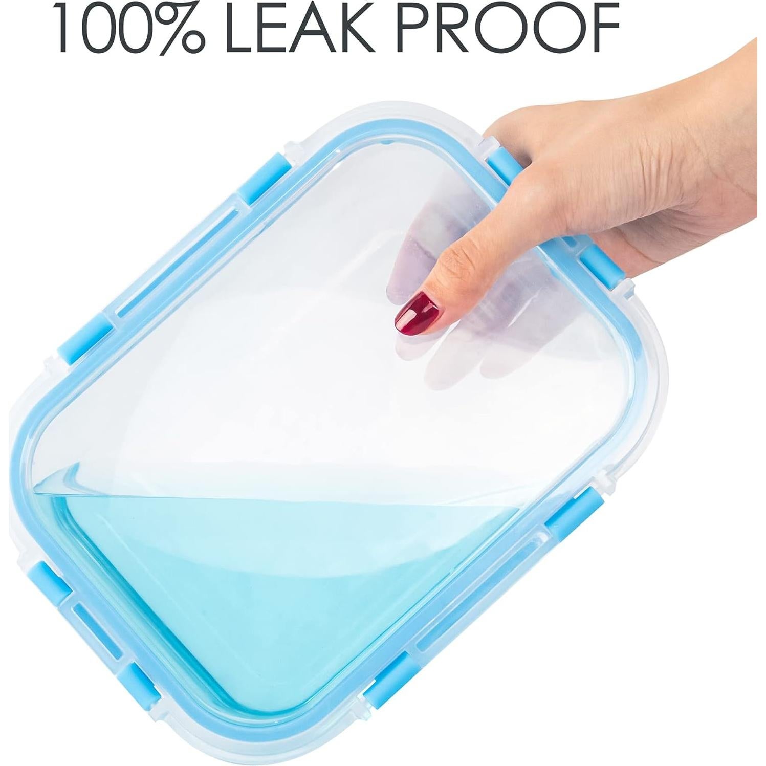 Paquete de 10 Contenedores de Almacenamiento de Vidrio YARYOUNG