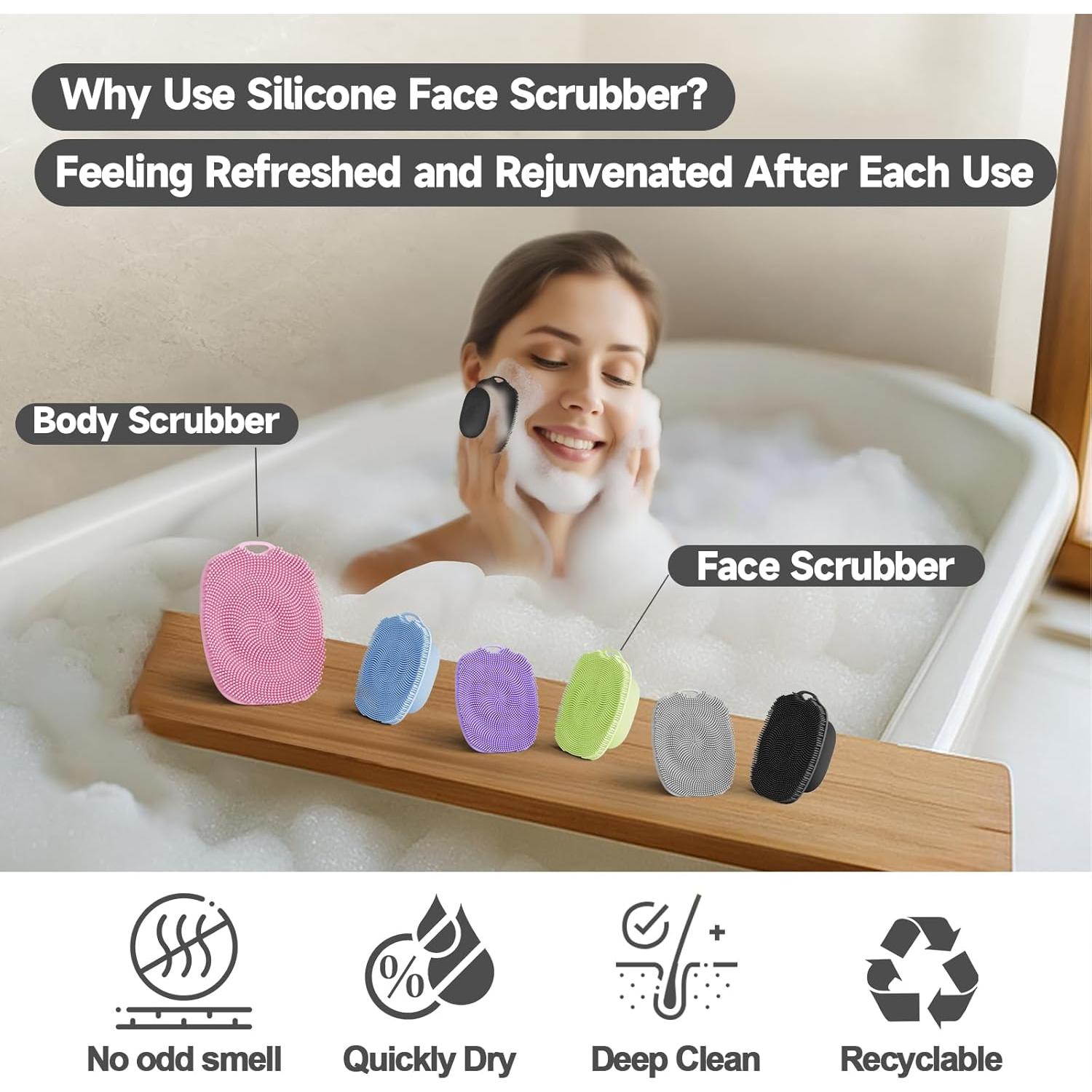 Limpiador Facial de Silicona ARIOSOX 2 PCS - Exfoliador Suave