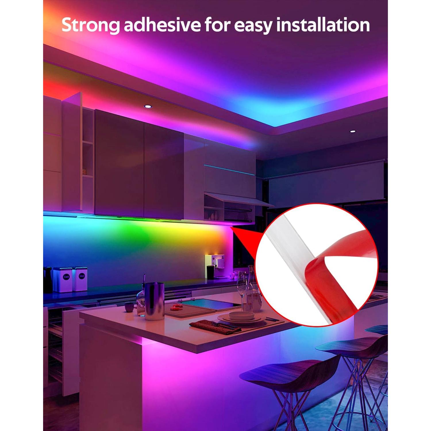 Tira LED RGB IC 5M Aclorol con Control APP y Sincronización de Música