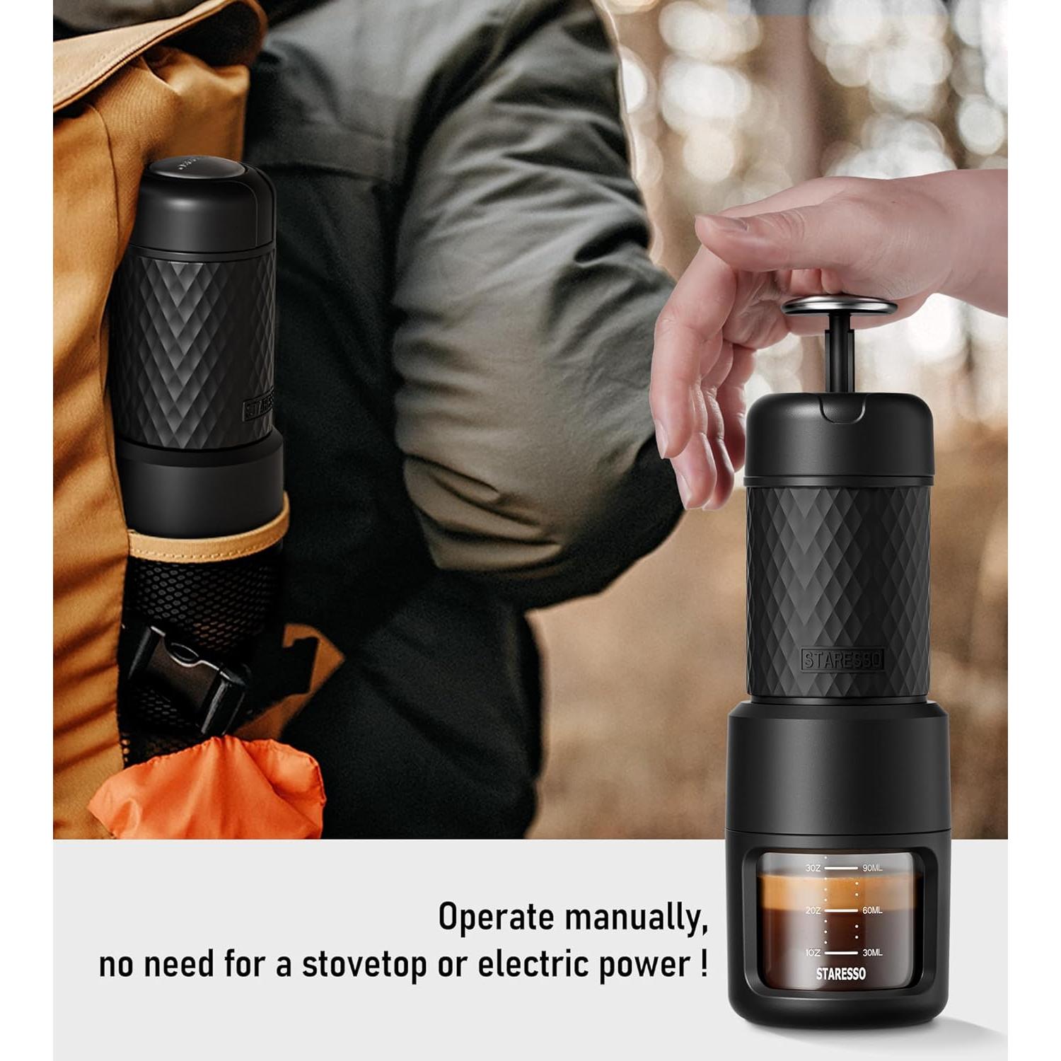 Cafetera Portátil STARESSO CLÁSICO 2 en 1 Espresso Manual