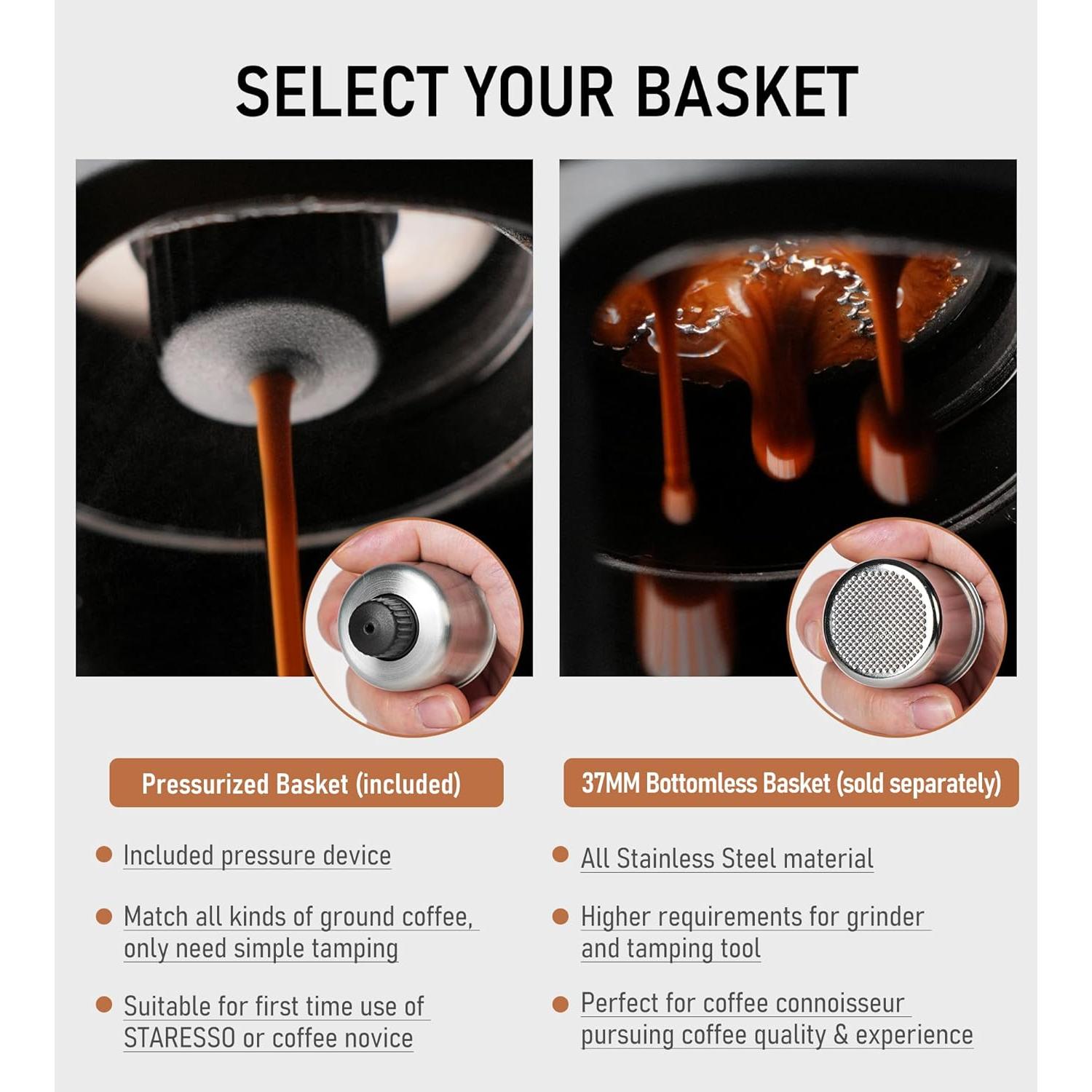 Cafetera Portátil STARESSO CLÁSICO 2 en 1 Espresso Manual