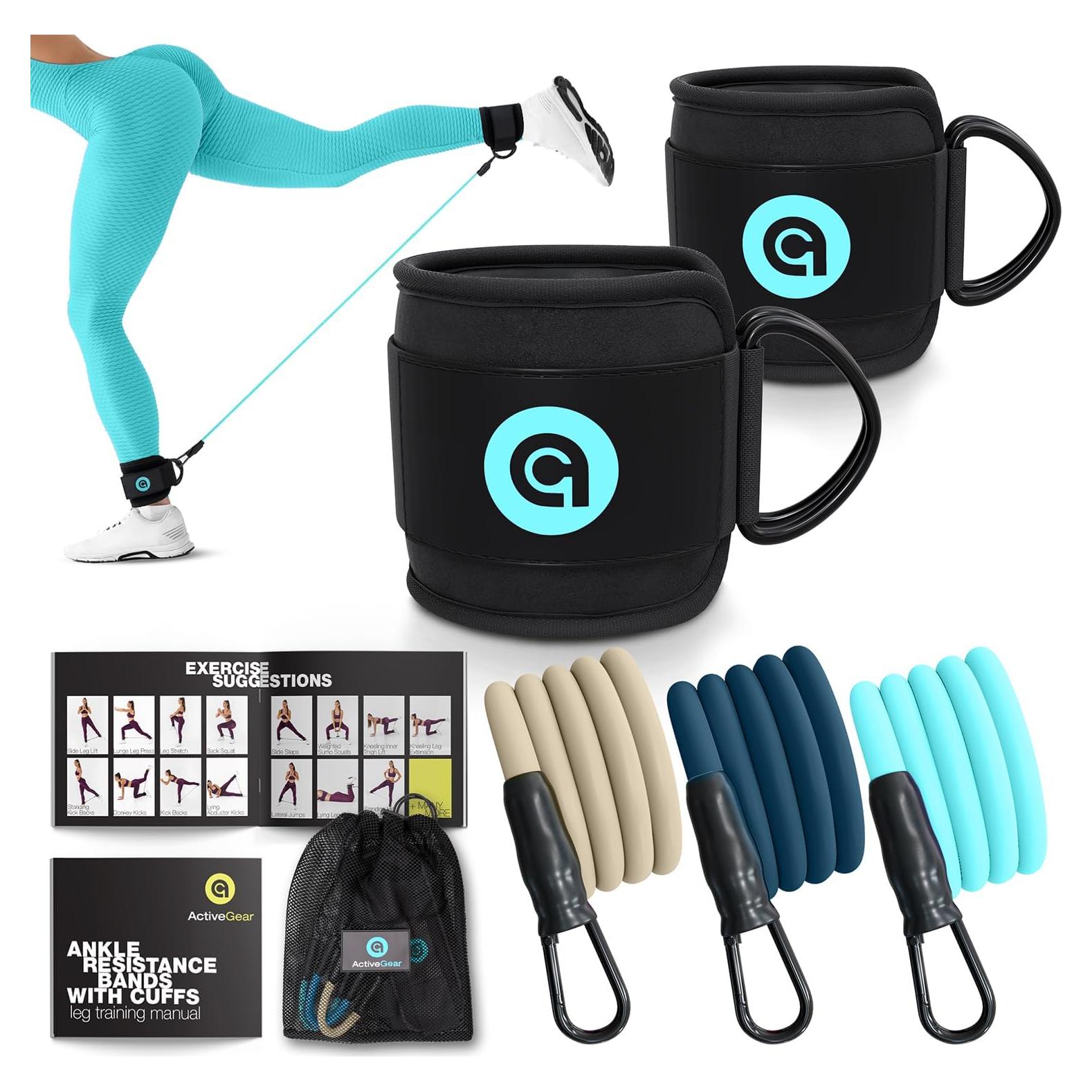 Bandas de Resistencia para Tobillos ActiveGear - 3 Niveles