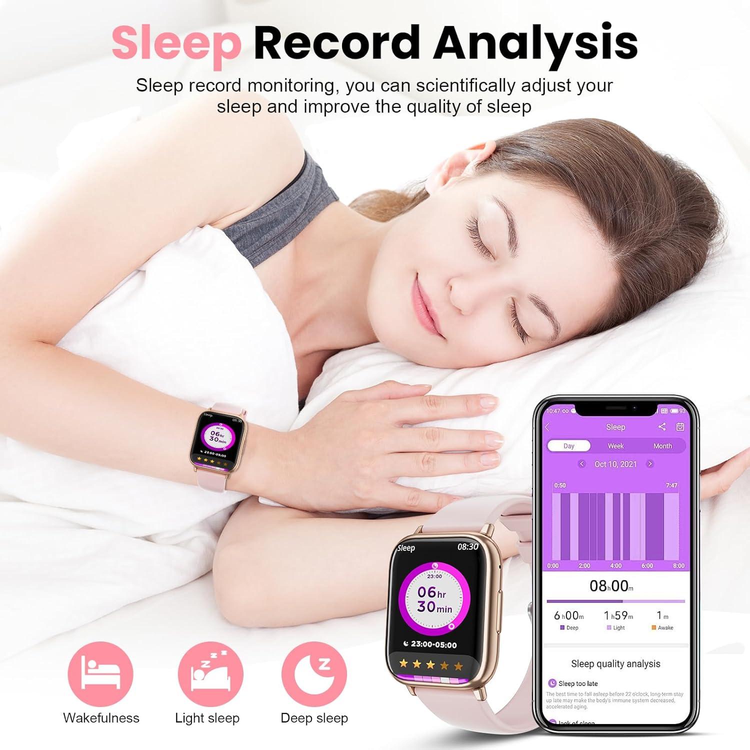 Reloj Inteligente Fitness Loekneue G93 1.39" IP68 Salud Mujer