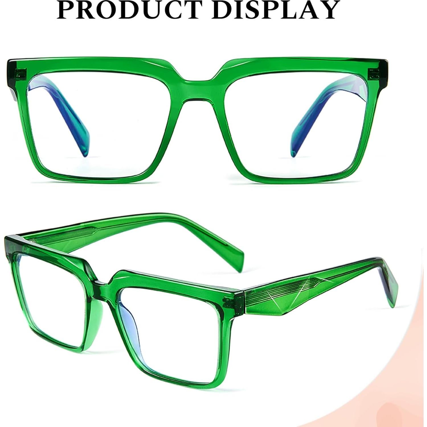 Gafas bloqueadoras luz azul R.F.YFQH TR90 unisex verde albahaca