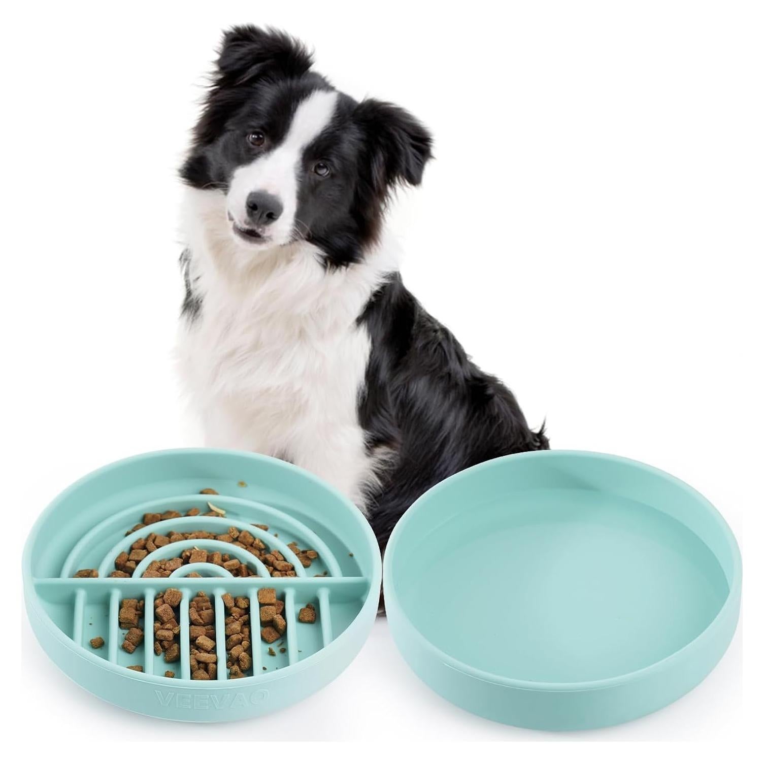 Juego de Cuencos Antideslizantes VEEVAO para Perros Medianos