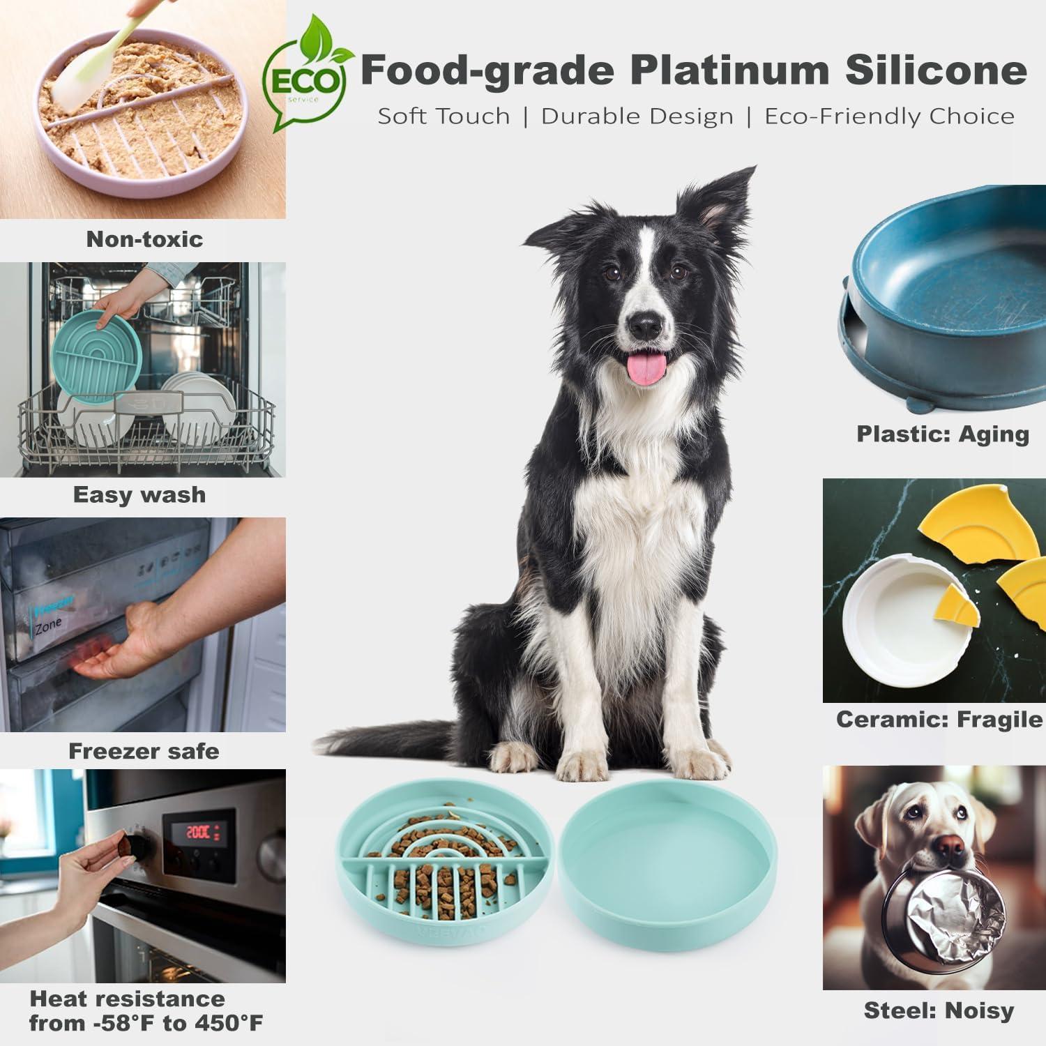 Juego de Cuencos Antideslizantes VEEVAO para Perros Medianos