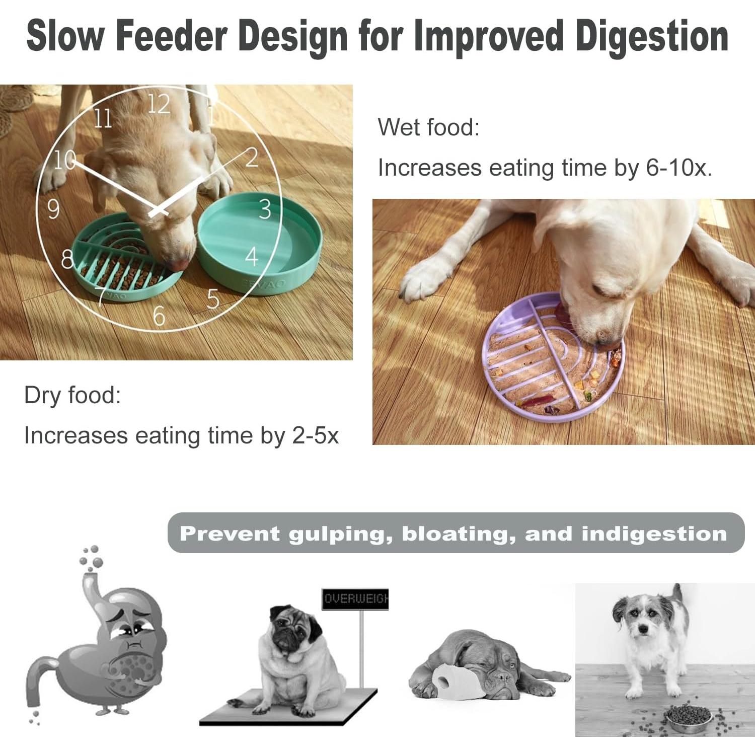 Juego de Cuencos Antideslizantes VEEVAO para Perros Medianos