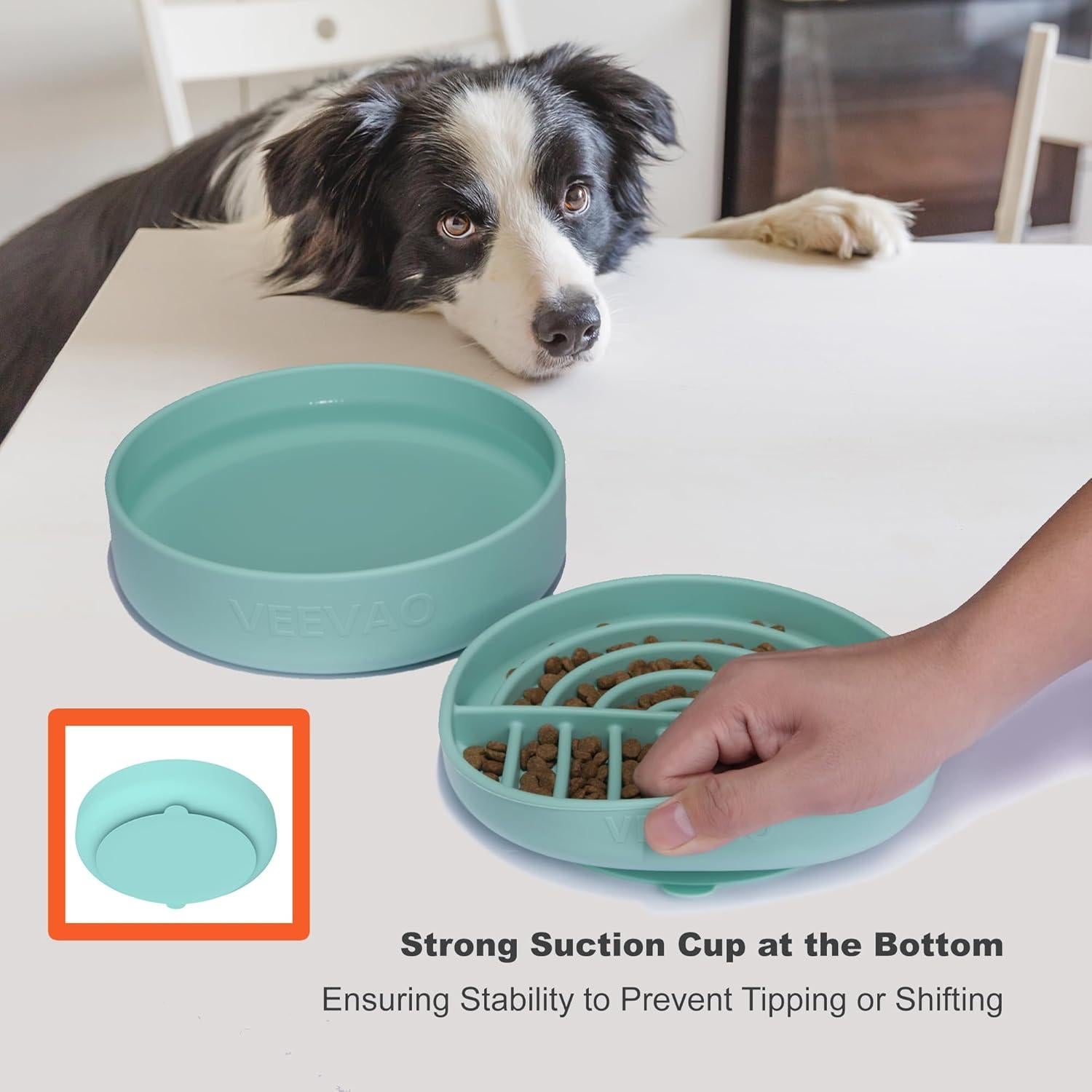 Juego de Cuencos Antideslizantes VEEVAO para Perros Medianos