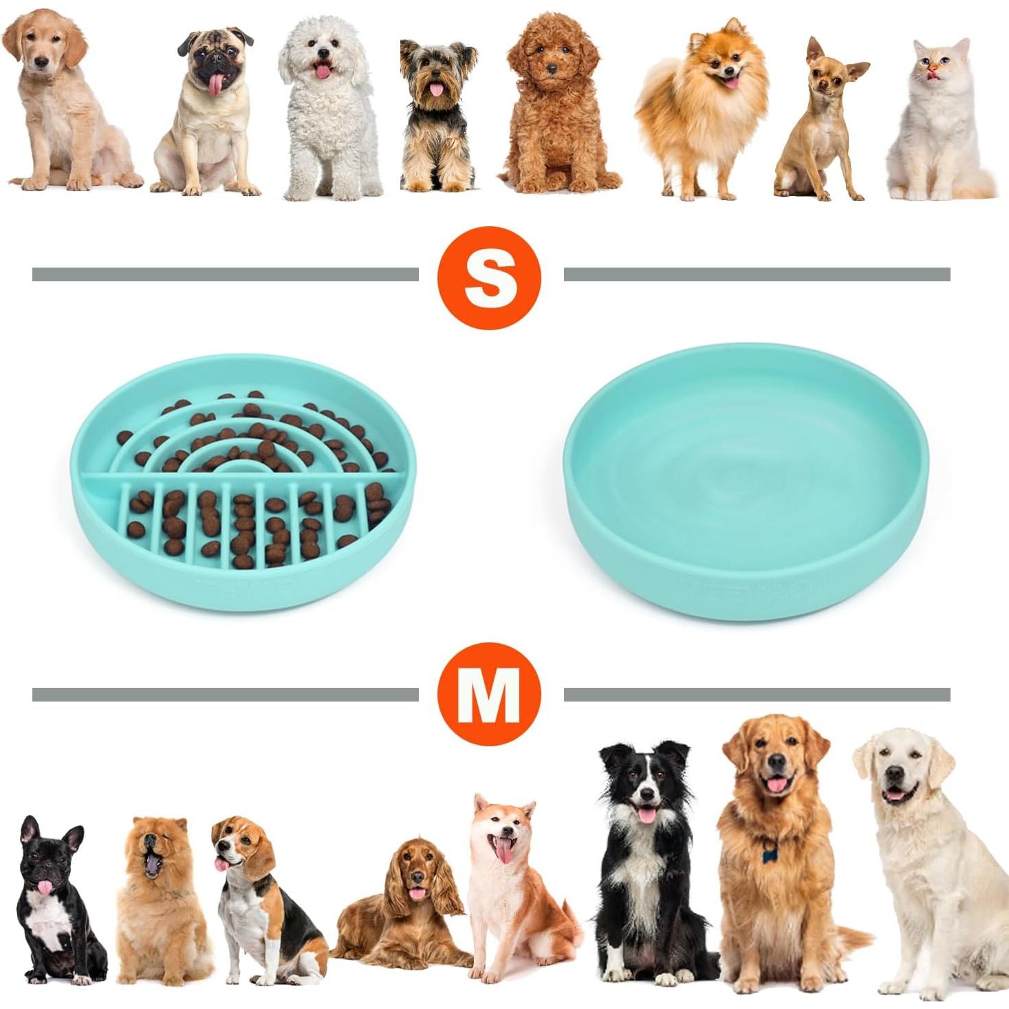 Juego de Cuencos Antideslizantes VEEVAO para Perros Medianos