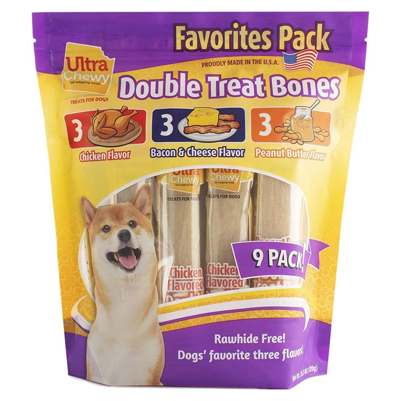 Huesos Doble Tratamiento Ultra Masticables Ultra Chewy 9 Piezas