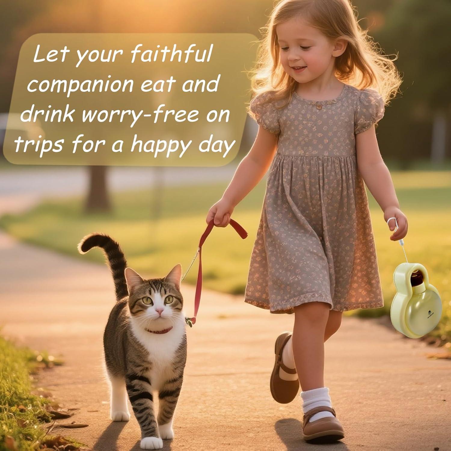 Botella de Agua Portátil para Perros PETMGCOO 384ml con Cuenco