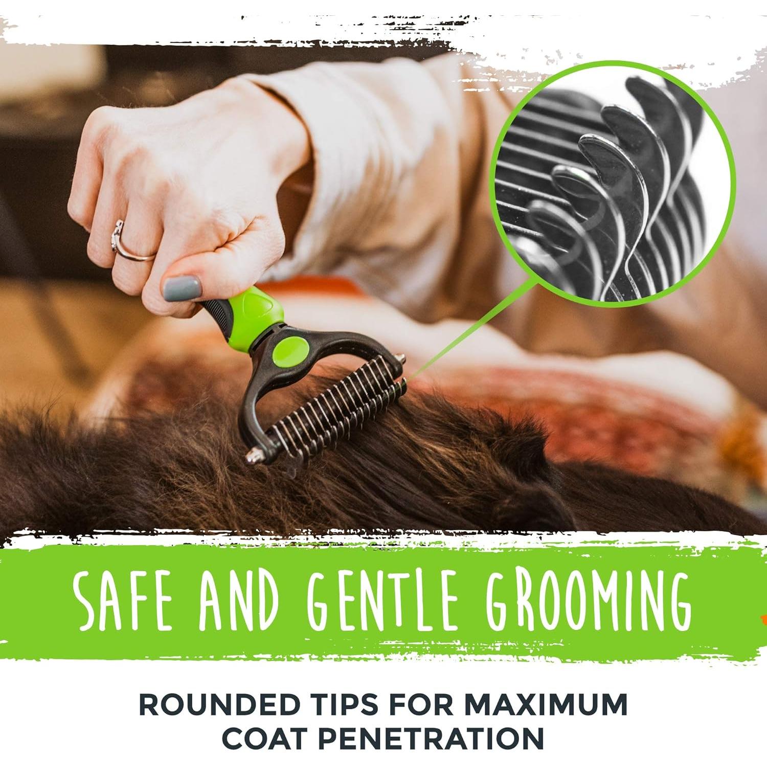 Cepillo de Aseo para Perros Mighty Paw - Peine Doble Cara 2 en 1