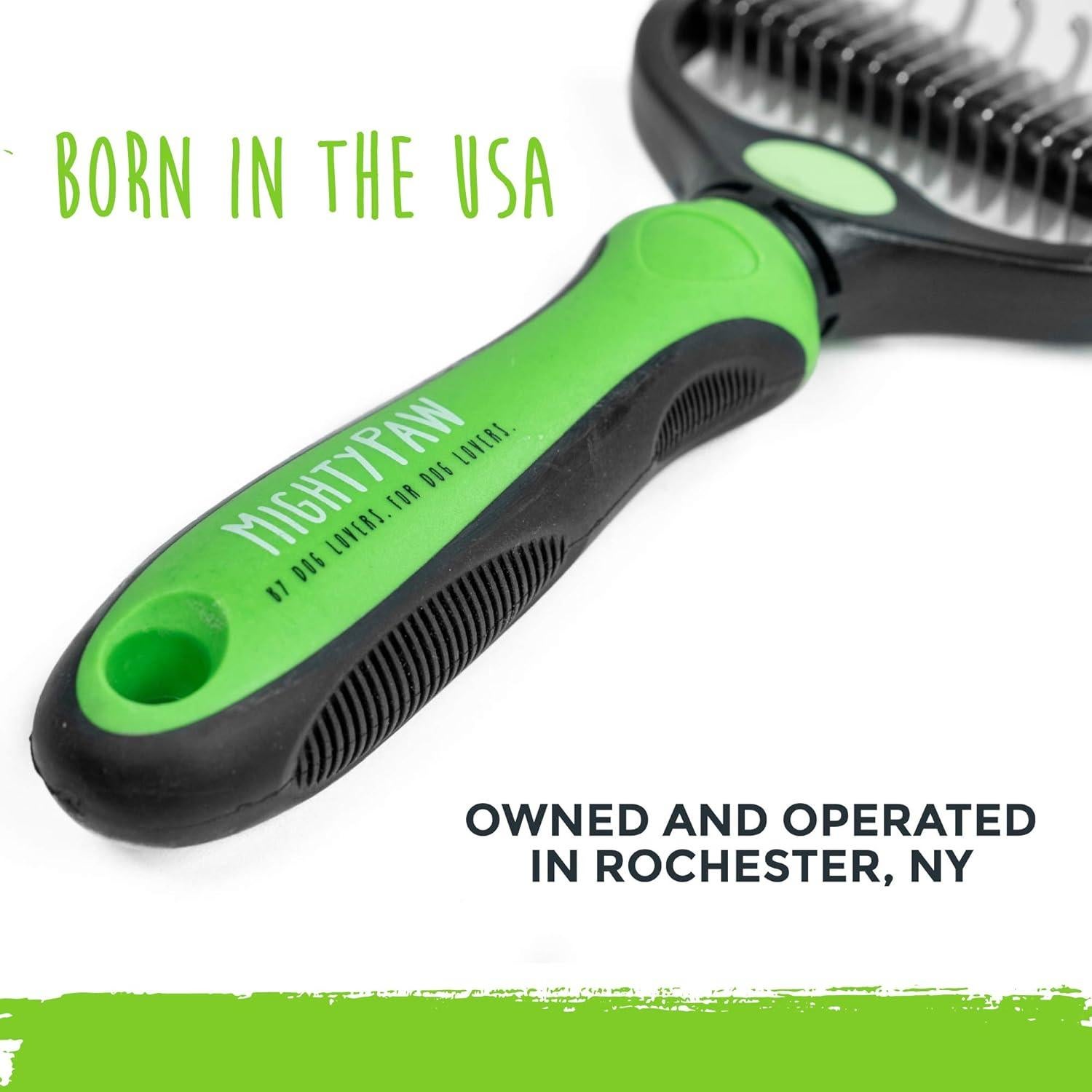 Cepillo de Aseo para Perros Mighty Paw - Peine Doble Cara 2 en 1